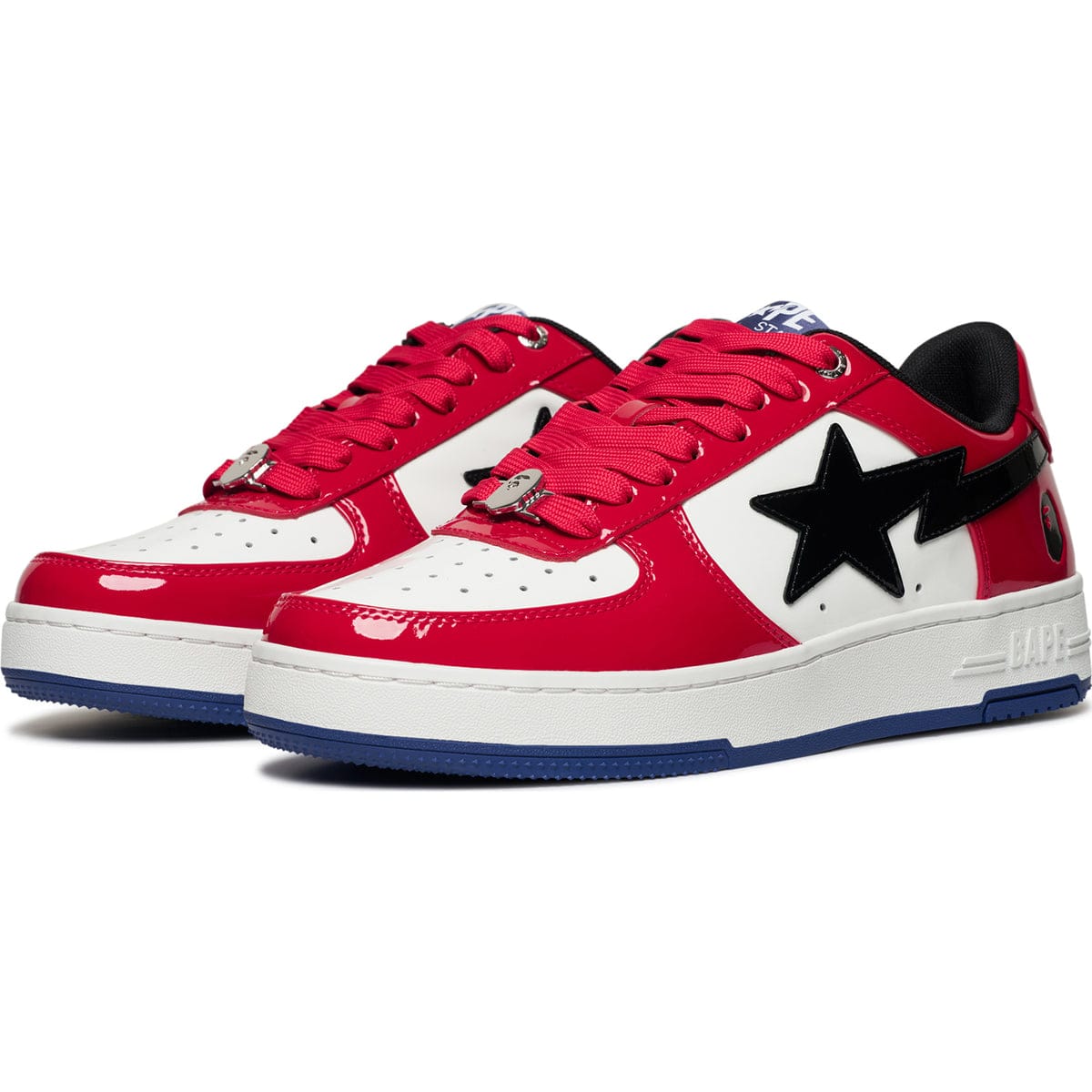 Bape Sneakers Bape Sta #1 Shiny-Patent Leather Shoes Bape Sta #1 Shiny-Patent Leather Shoes
