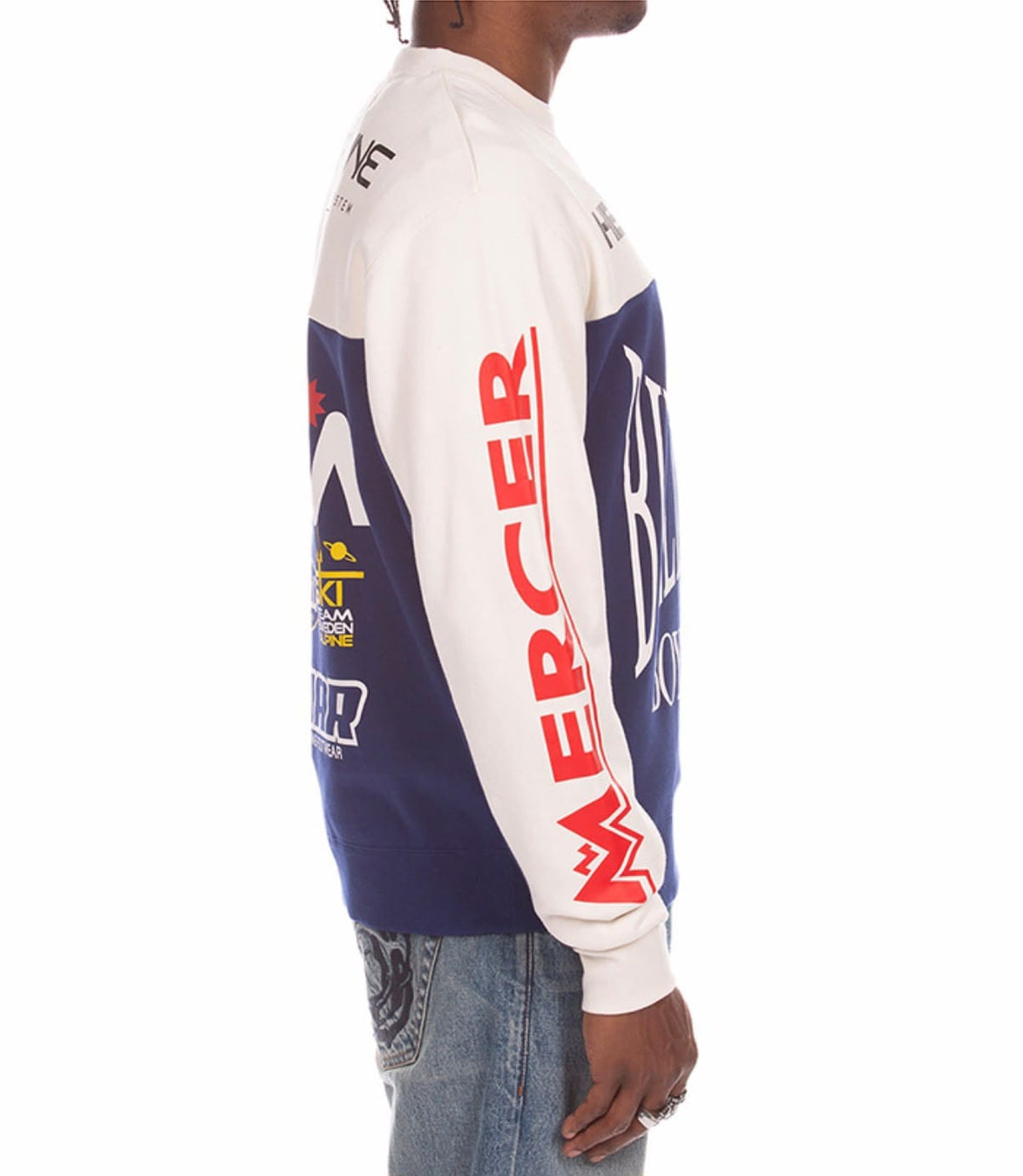 Billionaire Boys' Club BB Patrol sweatshirt in Blue Depths blue fleece fabric