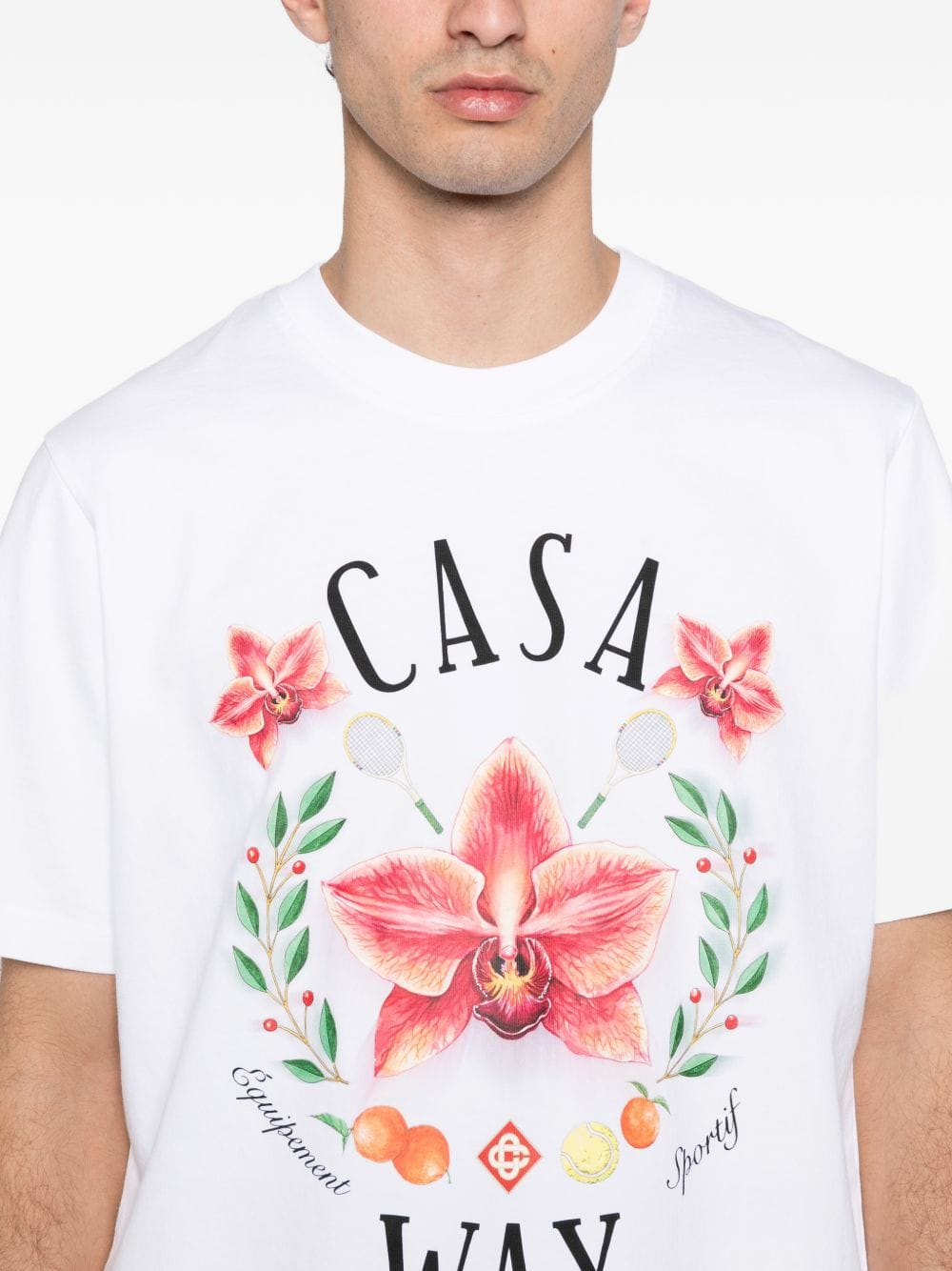 Casablanca T-Shirts Casablanca Casa Way Orchid Tee Casablanca Casa Way Orchid Tee