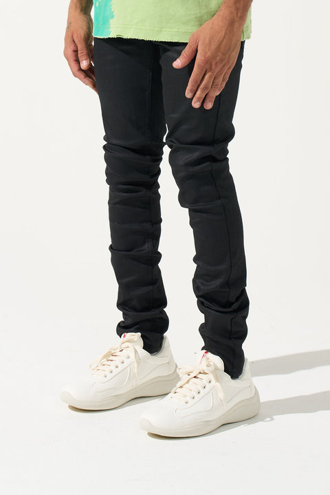 Serenede Caviar 7 Jeans w/ Wax Coating 