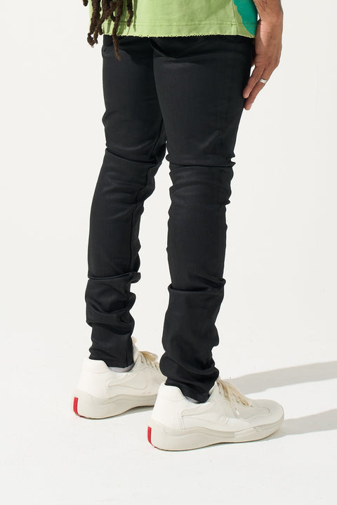 Serenede Caviar 7 Jeans w/ Wax Coating 