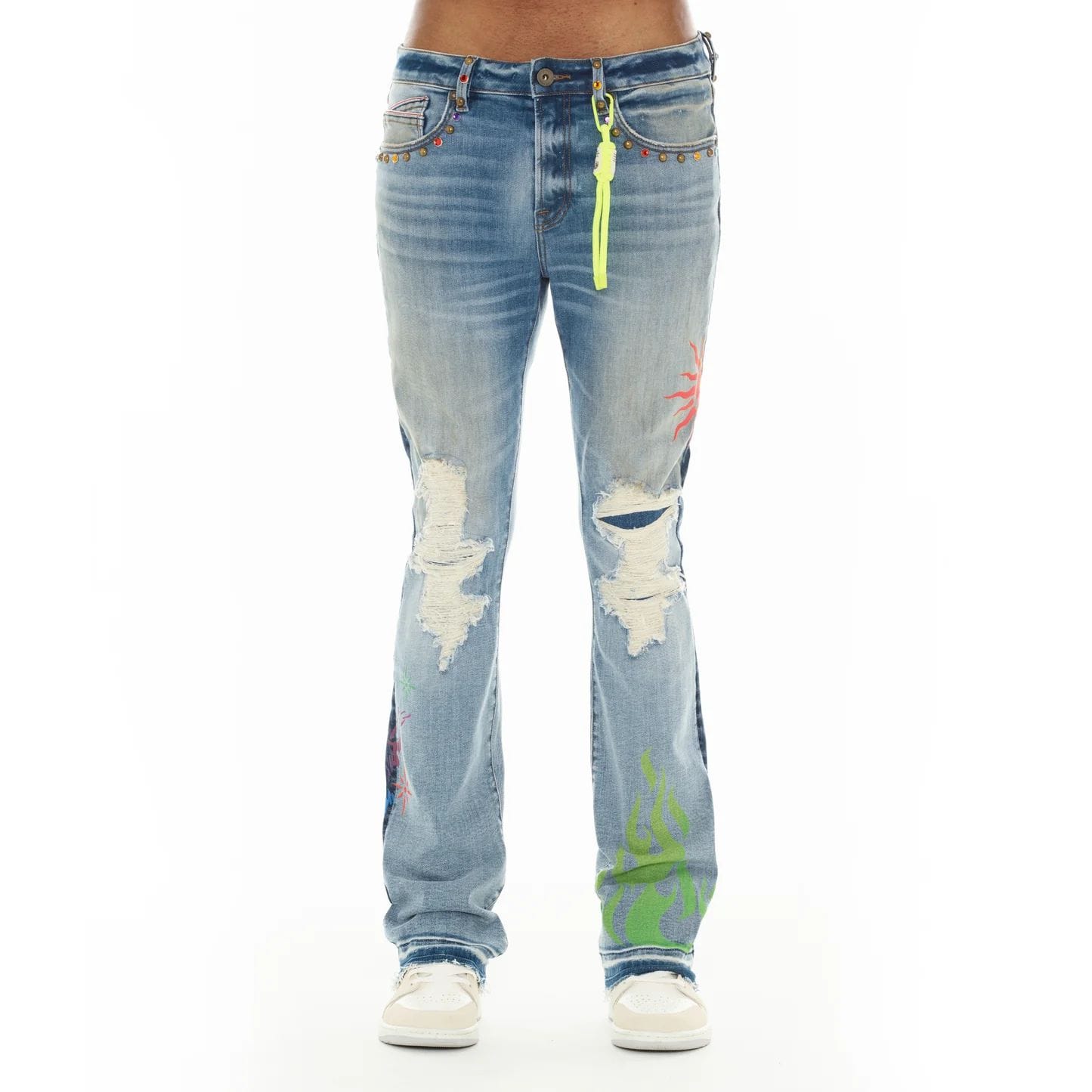 Cult of Individuality Sunny Daze Lenny Bootcut 603 jeans, denim pants with a classic bootcut style and faded finish.