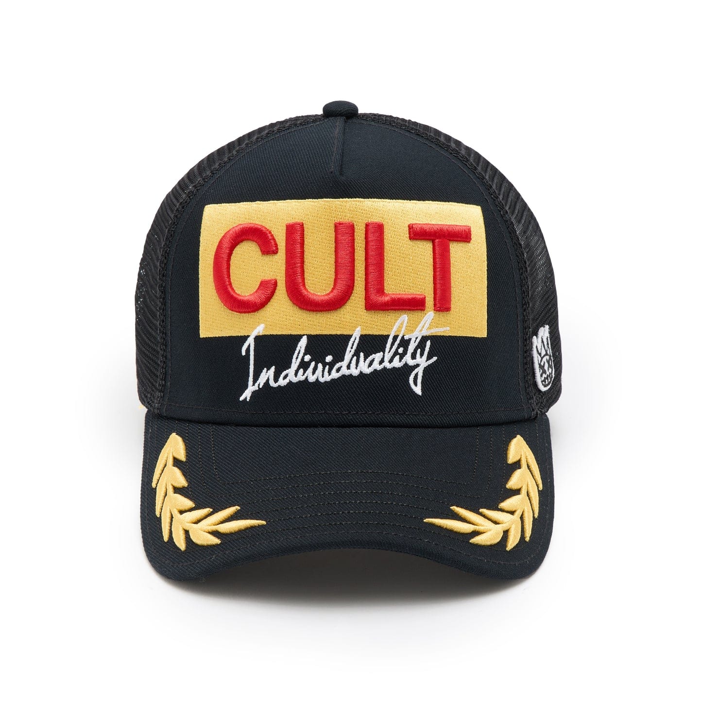Cult of Individuality Hat Cult of Individuality Logo Mesh Back Trucker Hat "Cult Racing" in Black Cult of Individuality Logo Mesh Back Trucker Hat "Cult Racing" in Black
