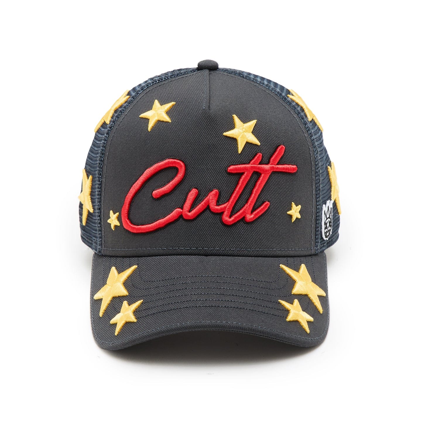 Cult of Individuality Hat Cult of Individuality Mesh Back Trucker Hat "Cherubs" - Steel Grey Cult of Individuality Mesh Back Trucker Hat "Cherubs" - Steel Grey