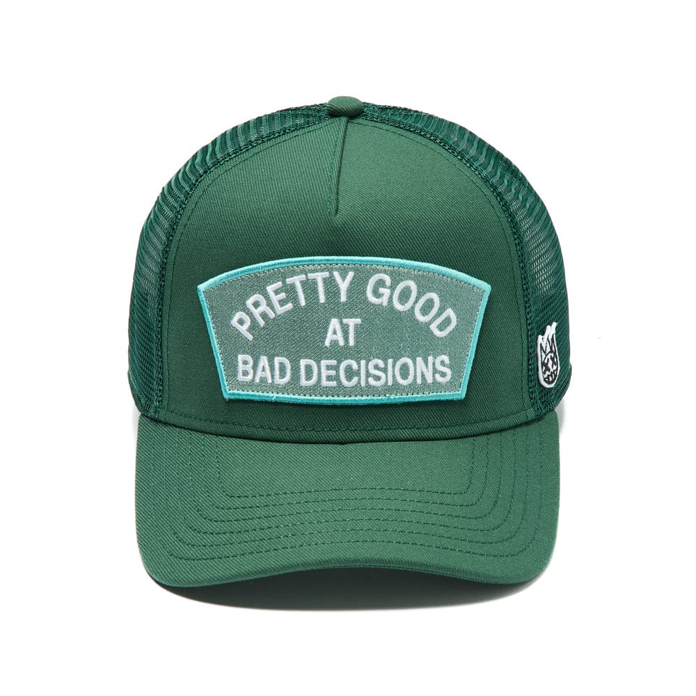 Cult of Individuality Hat Cult of Individuality Mesh Back Trucker Hat "Good At Bad Decisions" - Bayberry Cult of Individuality Mesh Back Trucker Hat "Good At Bad Decisions" - Bayberry