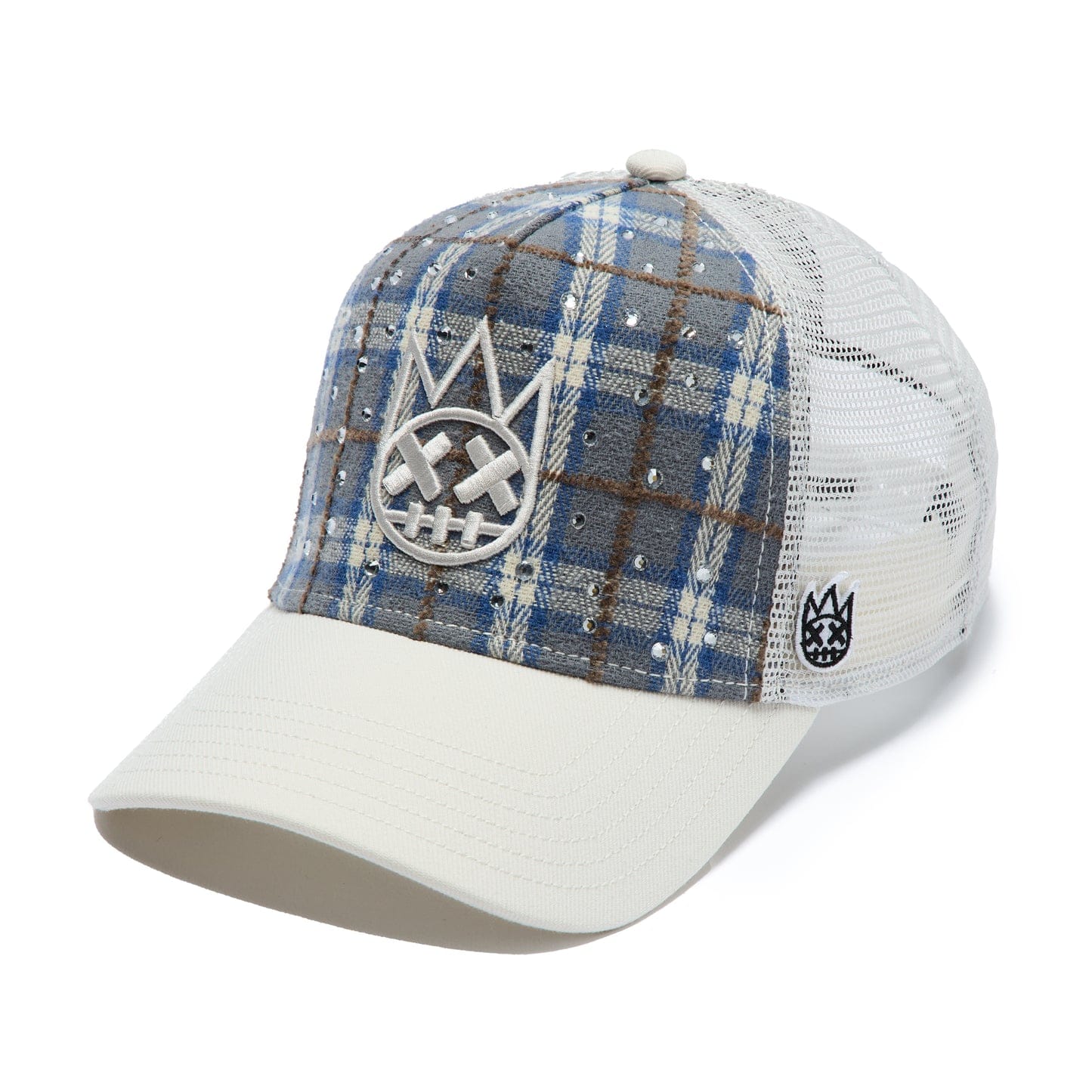 Cult of Individuality Hats Cult Blue Plaid Trucker Hat Cult Blue Plaid Trucker Hat