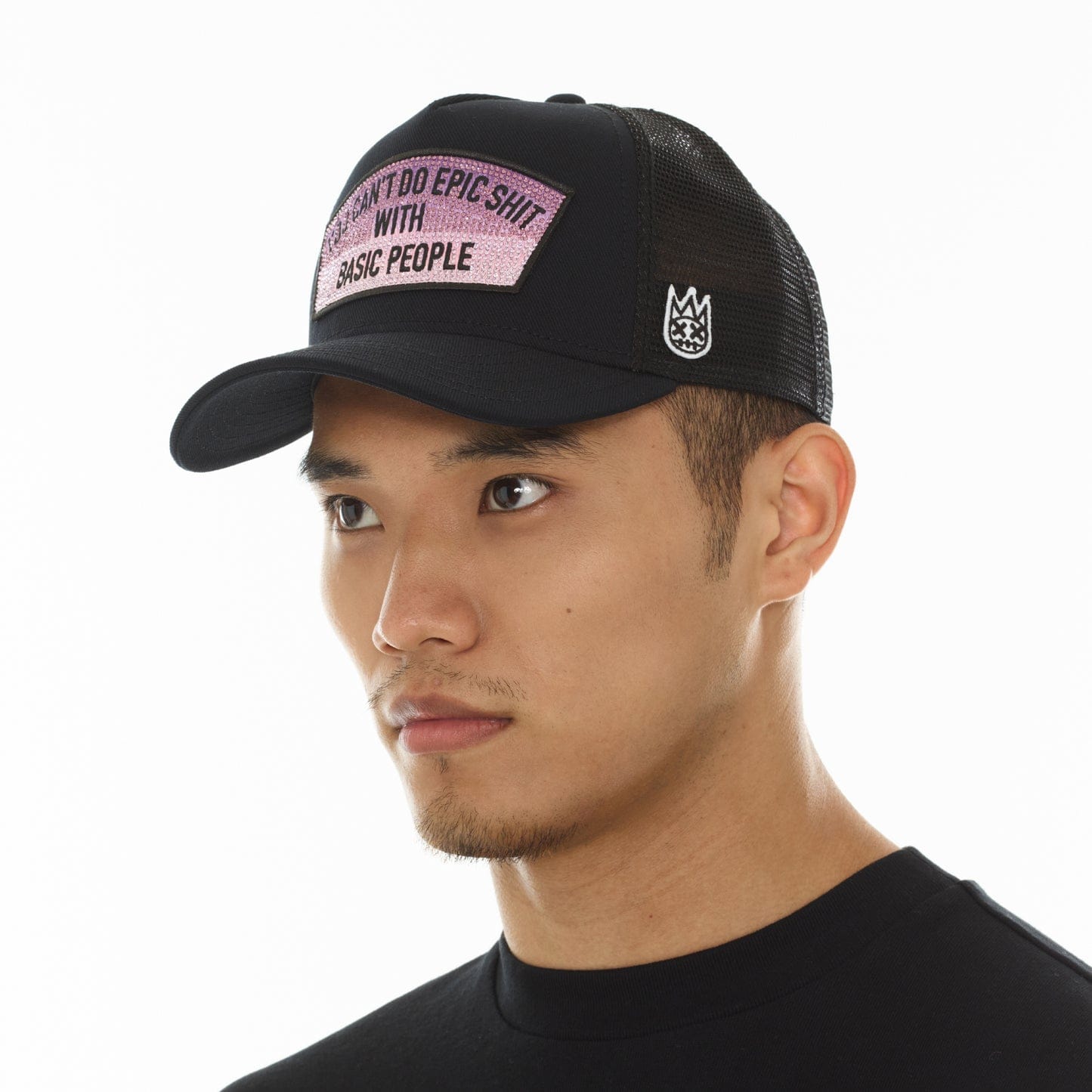 Cult of Individuality Hats Cult "Epic Shit" Crystals Trucker Hat In Black Cult "Epic Shit" Crystals Trucker Hat In Black