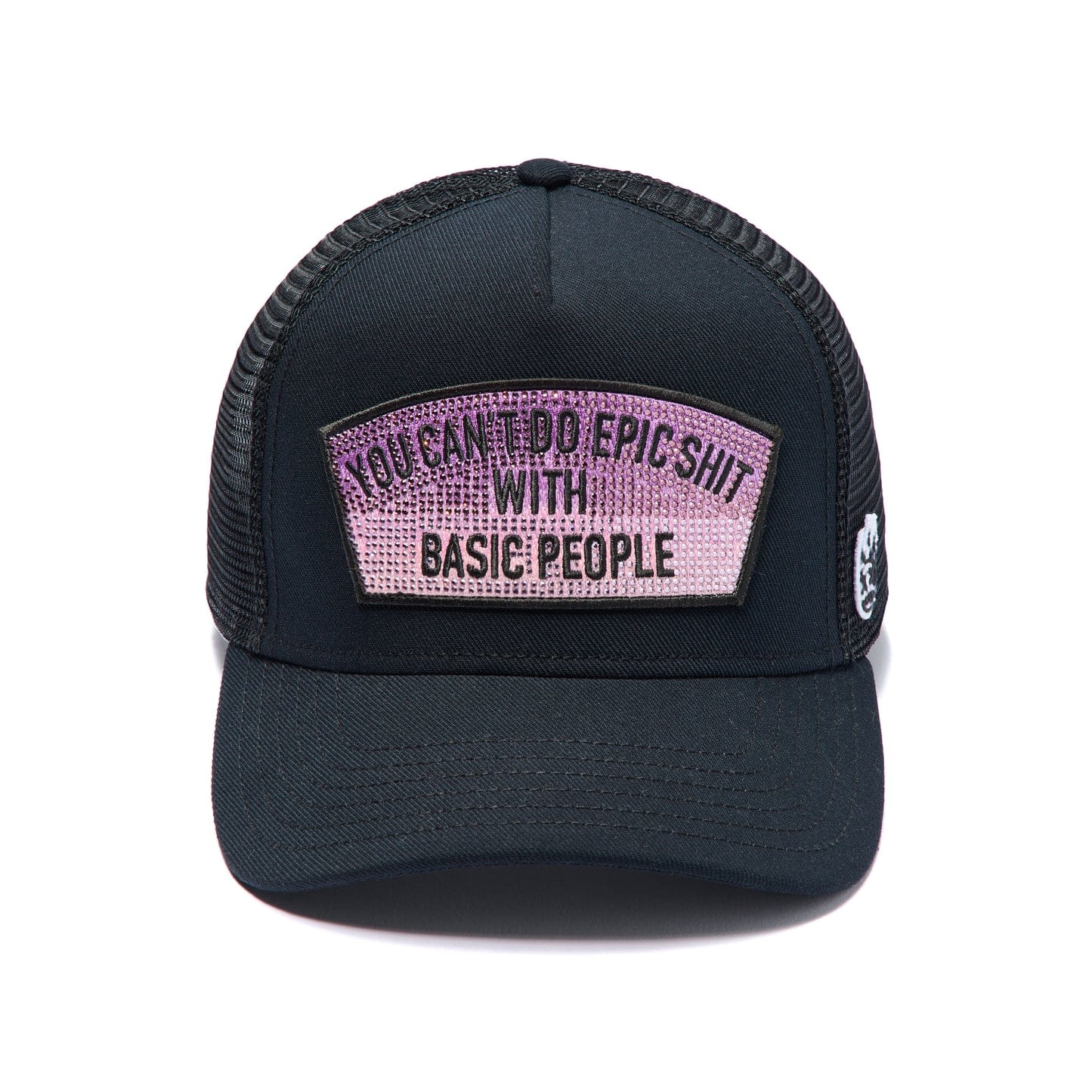 Cult of Individuality Hats Cult "Epic Shit" Crystals Trucker Hat In Black Cult "Epic Shit" Crystals Trucker Hat In Black