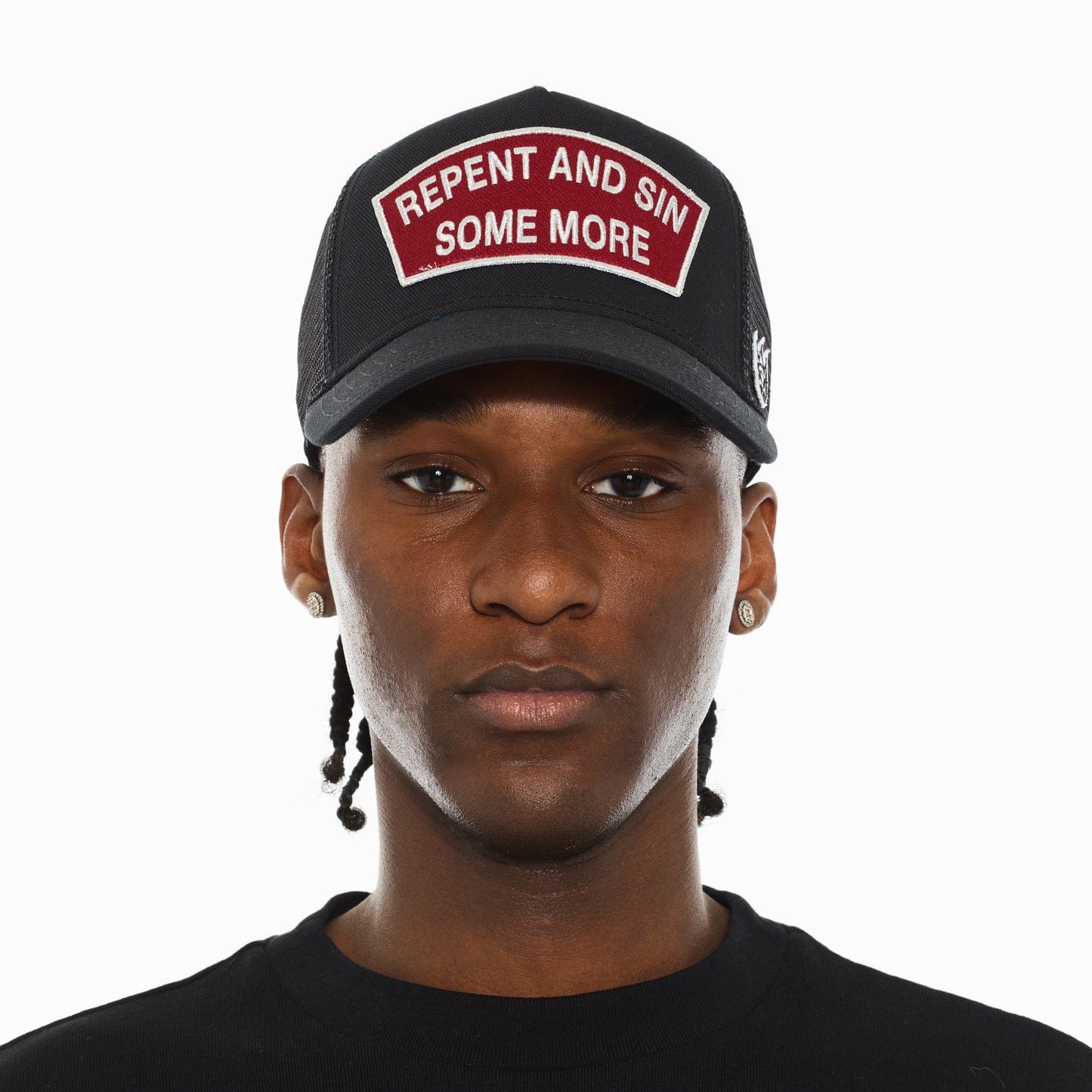 Cult of Individuality Hats Cult Repent And Sin Some More Trucker Hat Cult Repent And Sin Some More Trucker Hat