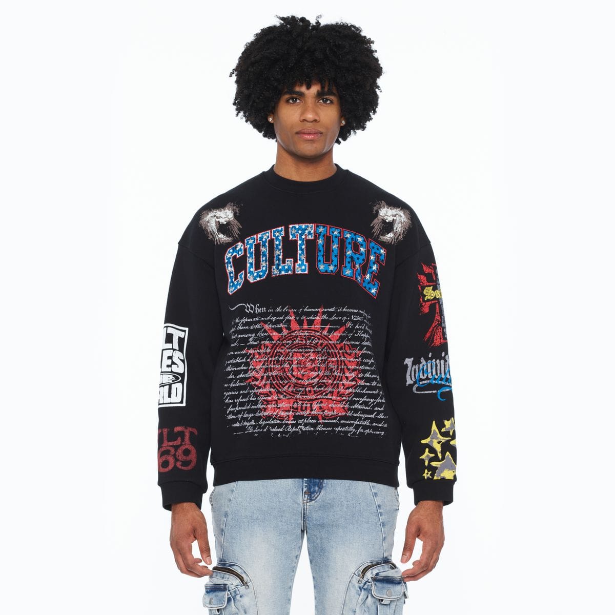 Cult of Individuality Sweatshirts HEAVYWEIGHT 620 GRAMS FRENCH TERRY CREW HEAVYWEIGHT 620 GRAMS FRENCH TERRY CREW