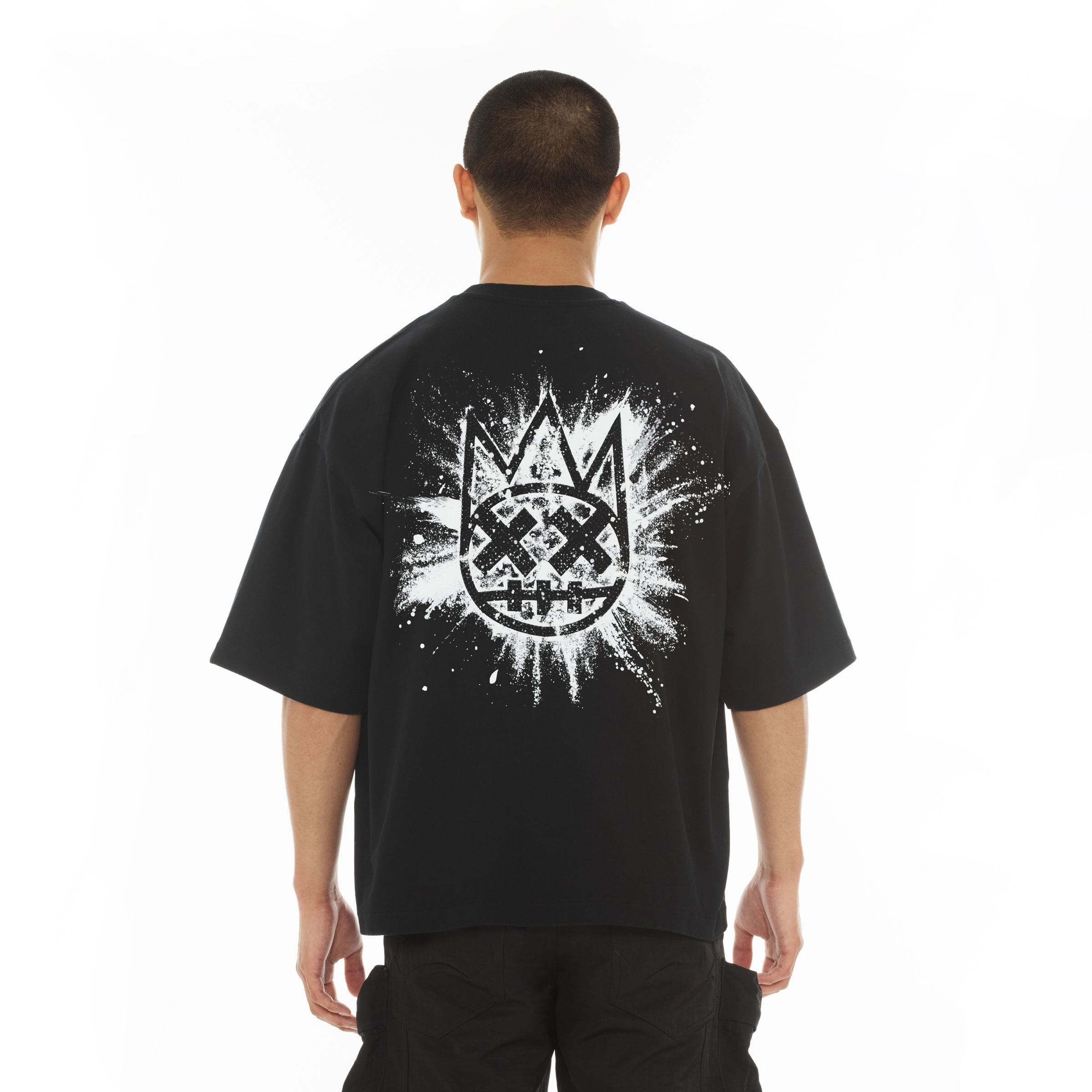 Cult of Individuality T-Shirts BOXY FIT SHORT SLEEVE BLACK TEE BOXY FIT SHORT SLEEVE BLACK TEE