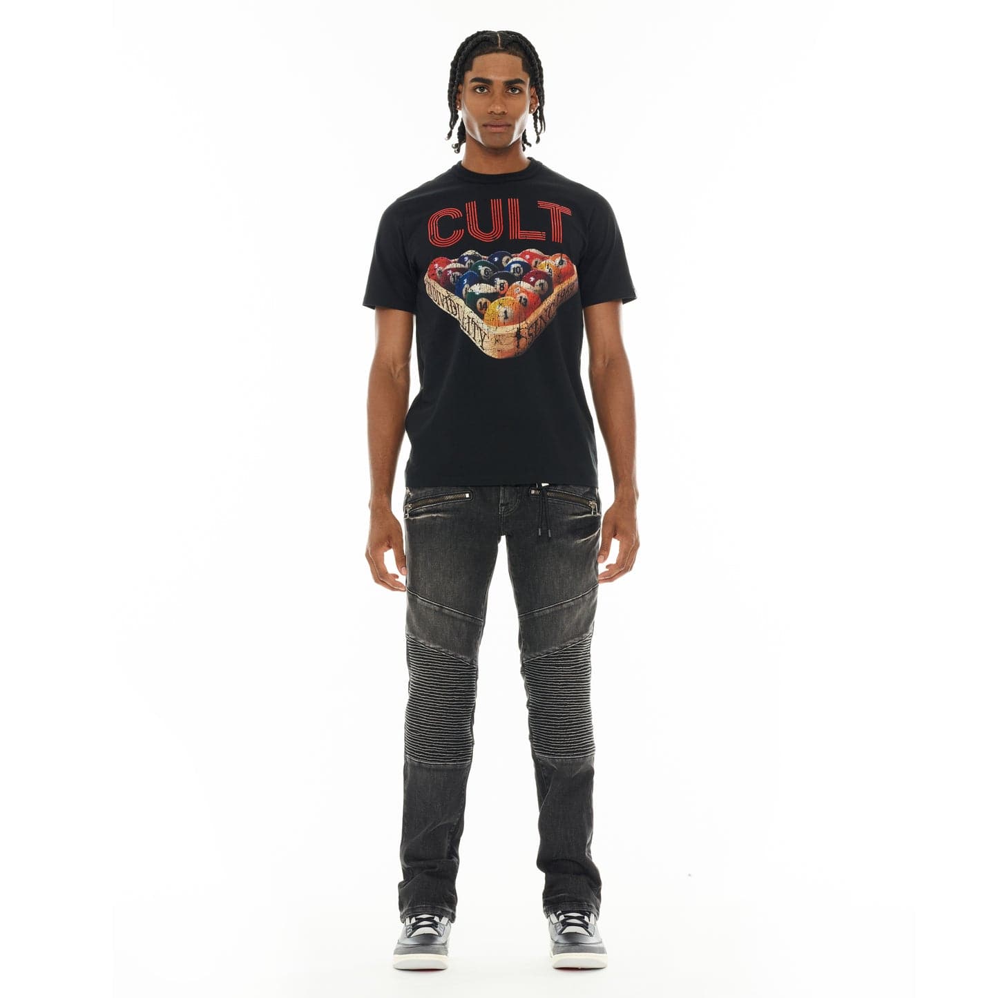 Cult Heavyweight Short Sleeve Billiards T-Shirt by Cult of Individuality, featuring a bold billiards design on a comfortable t-shirt.