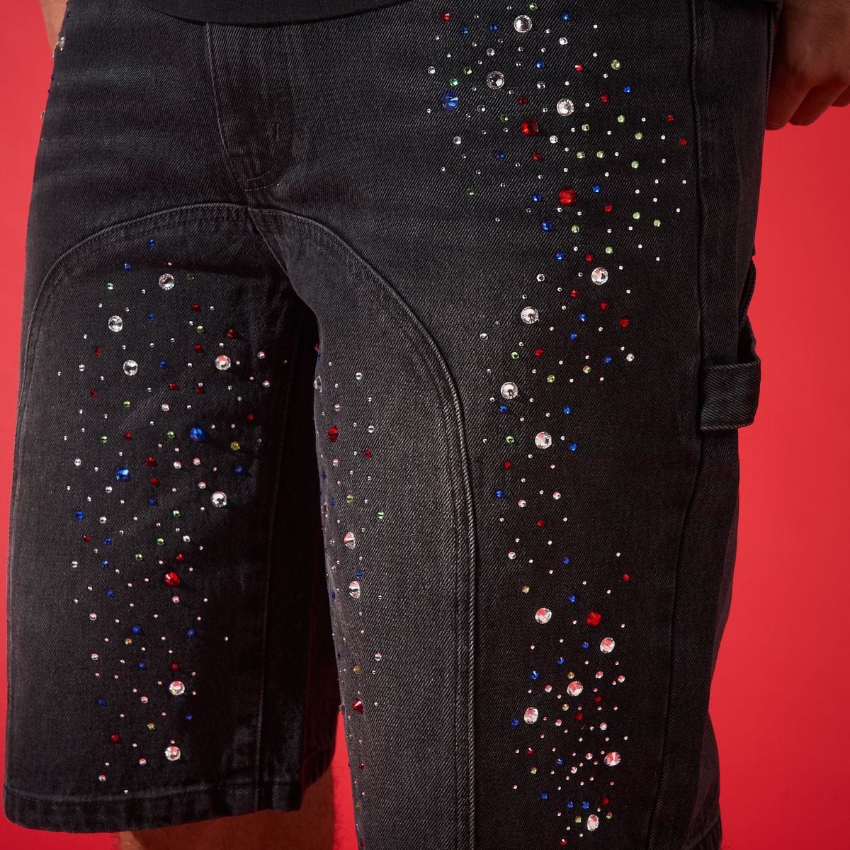 Duaa Shorts ''SUPPLICATION'' STONE BLACK DENIM SHORT ''SUPPLICATION'' STONE BLACK DENIM SHORT