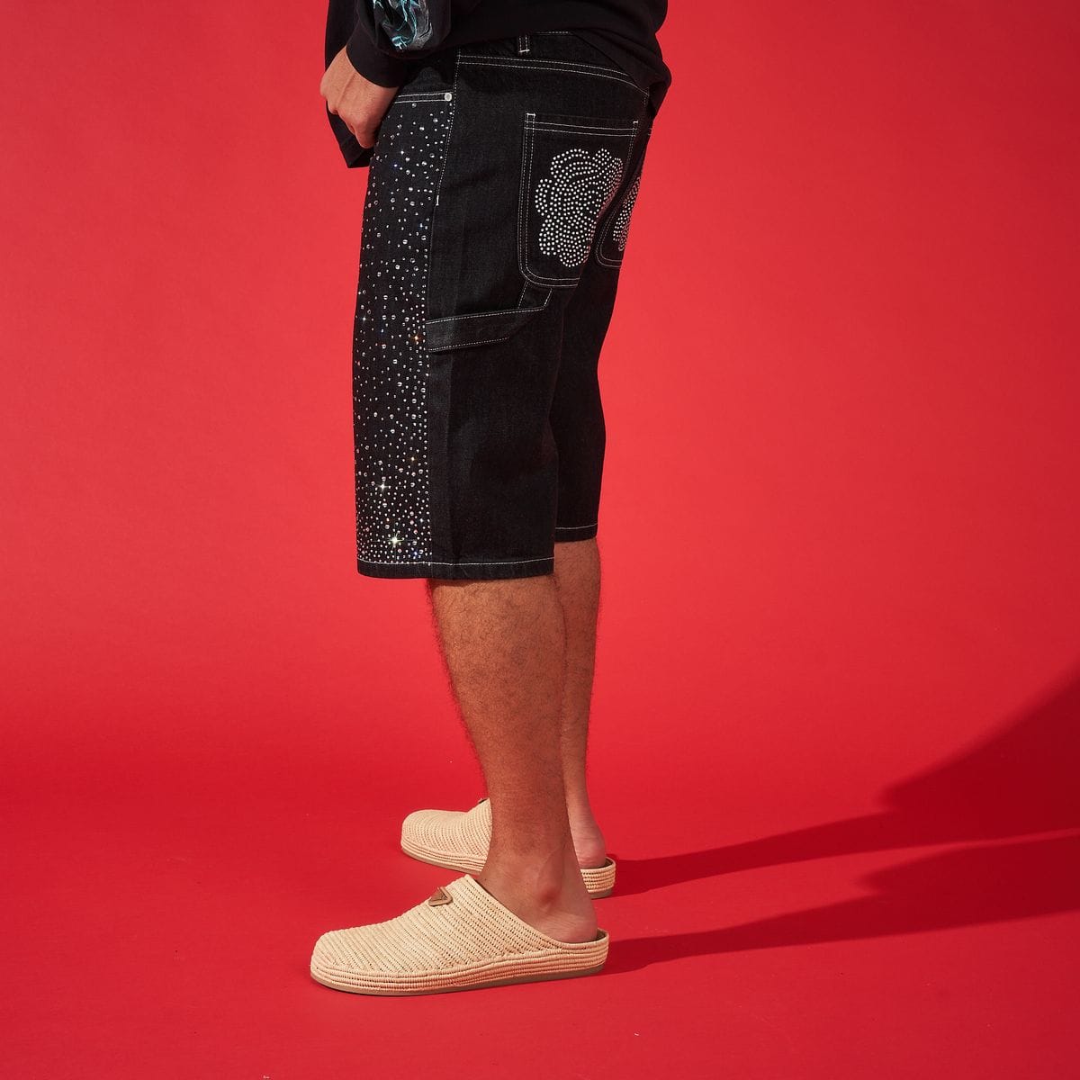 Duaa Shorts 'VICTORIOUS'' BLACK DENIM SHORT 'VICTORIOUS'' BLACK DENIM SHORT