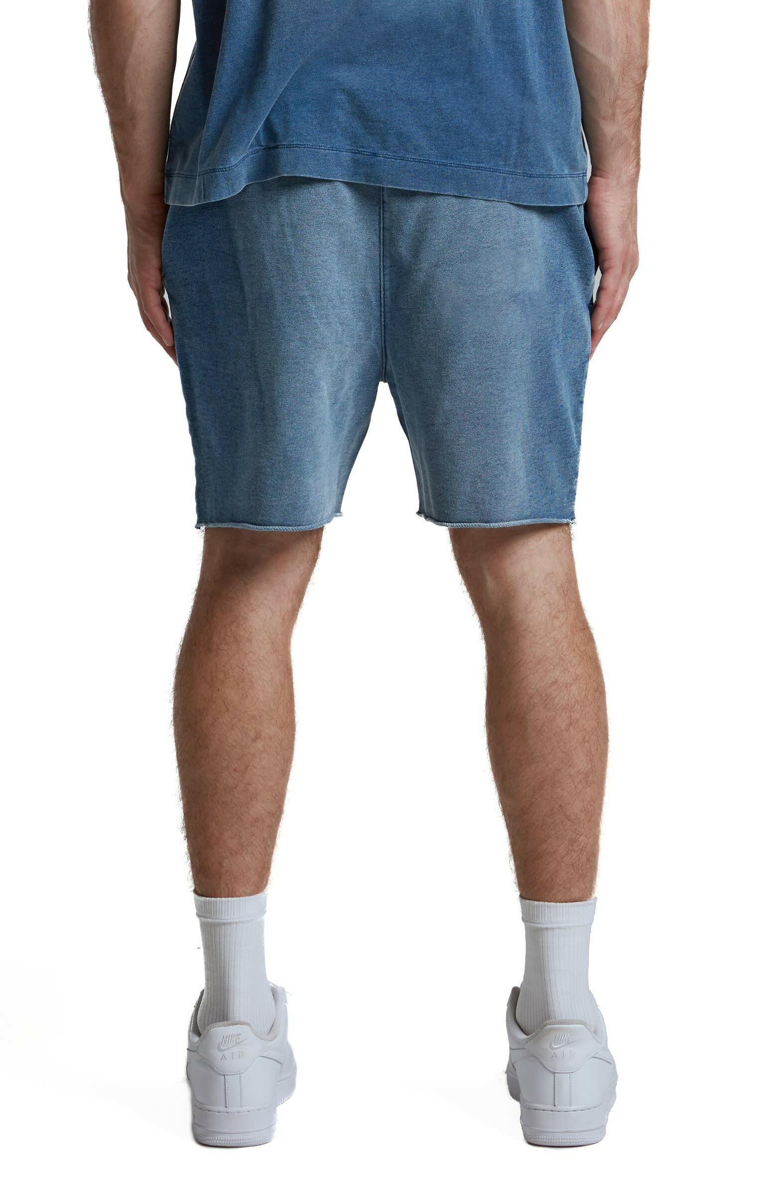 Purple Brand Midweight French Terry Shorts Blue - 40% OFF.