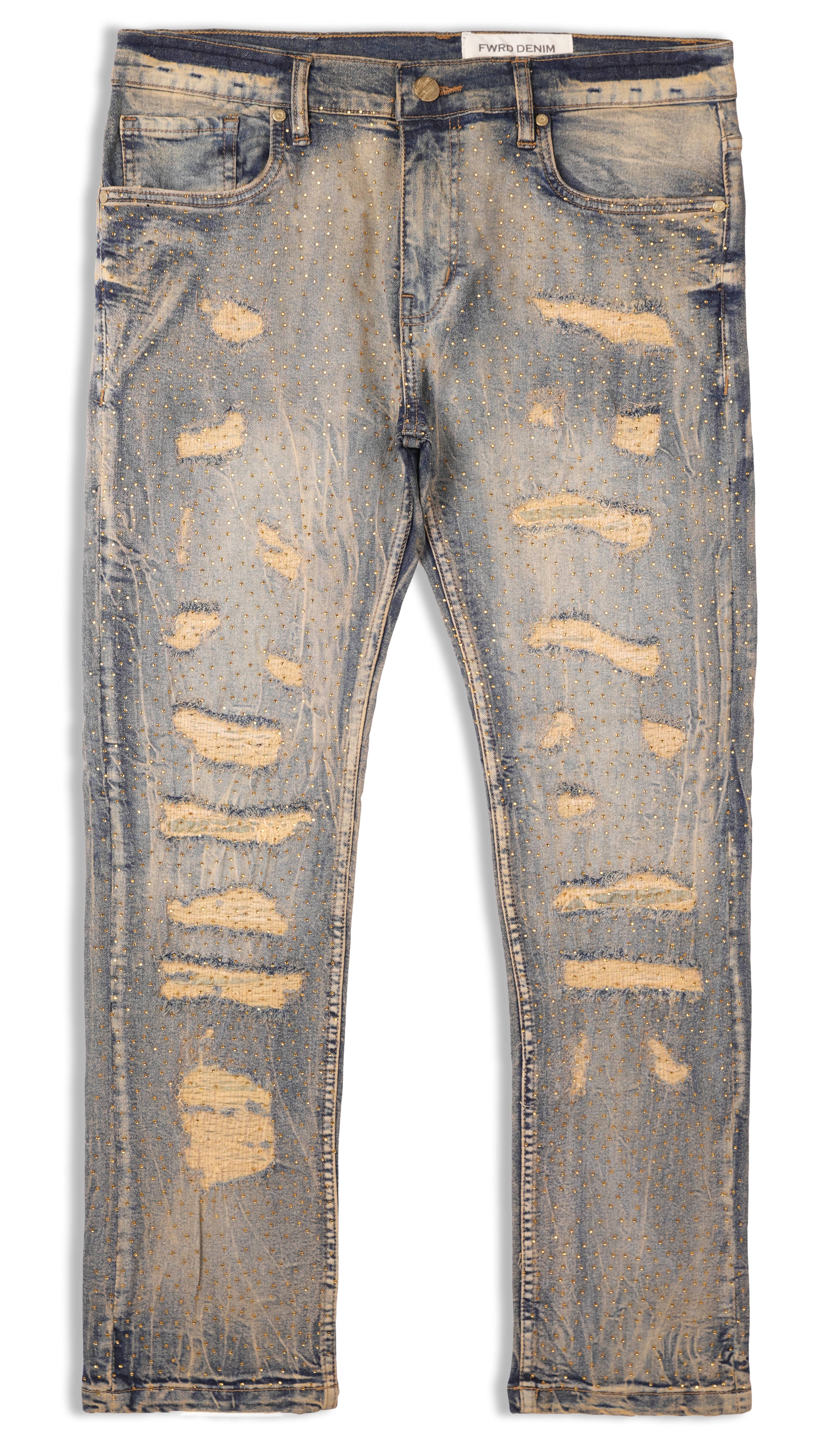 Evolution Denim Big Kids Crystallized Slim Denim Pant - L. Tint/Gold Big Kids Crystallized Slim Denim Pant - L. Tint/Gold