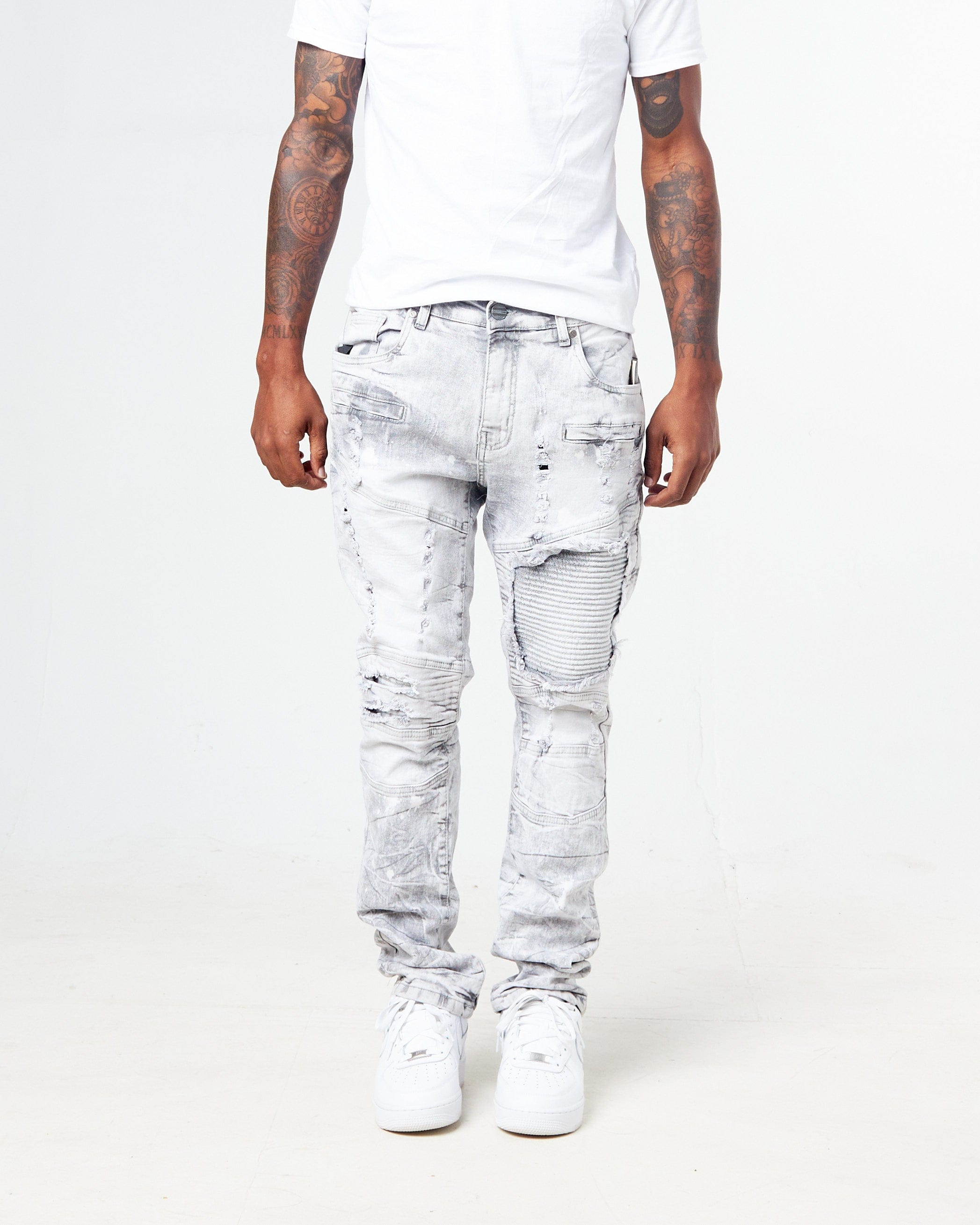 Evolution Denim Big Kids Motocross Denim Jean - Grey Big Kids Motocross Denim Jean - Grey