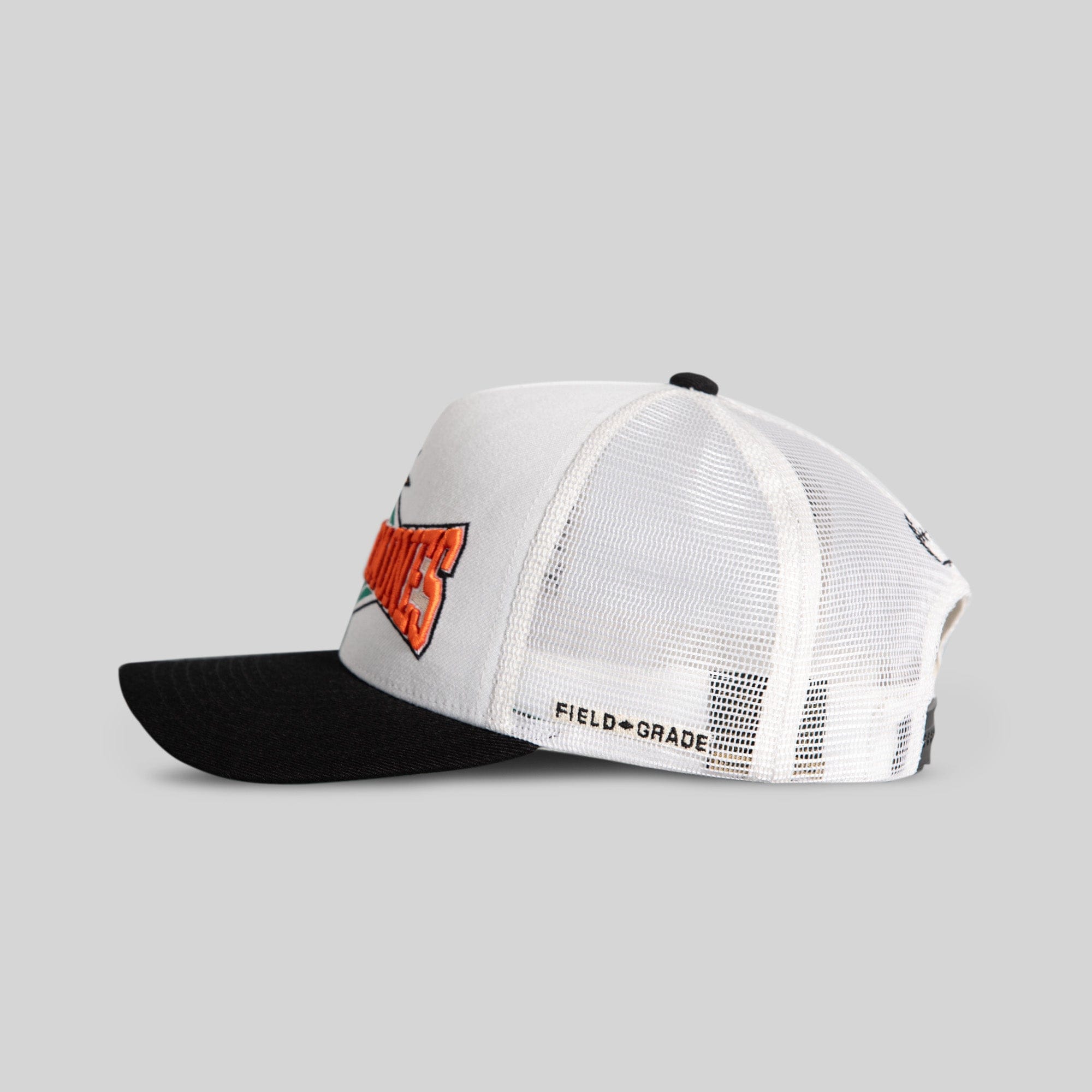 Field Grade Hats One Of Them Ones Sand Black Wool Mesh Trucker One Of Them Ones Sand Black Wool Mesh Trucker