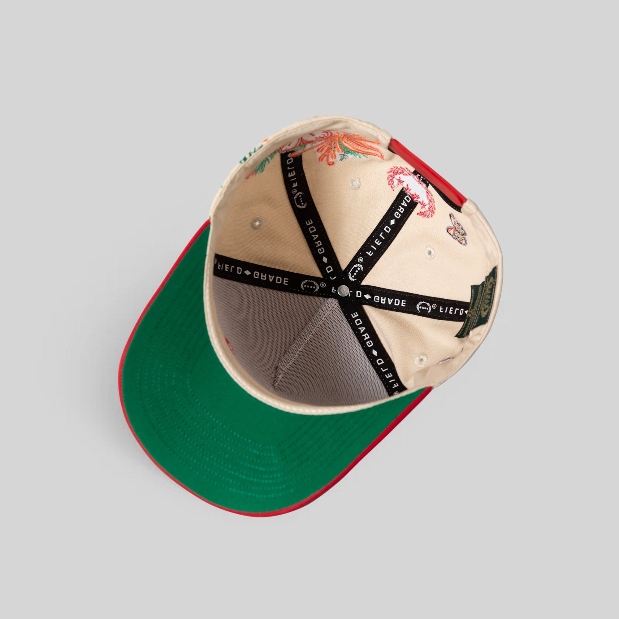 Field Grade Hats Sorry Not Impressed Sand Red Floral Twill Trucker Sorry Not Impressed Sand Red Floral Twill Trucker