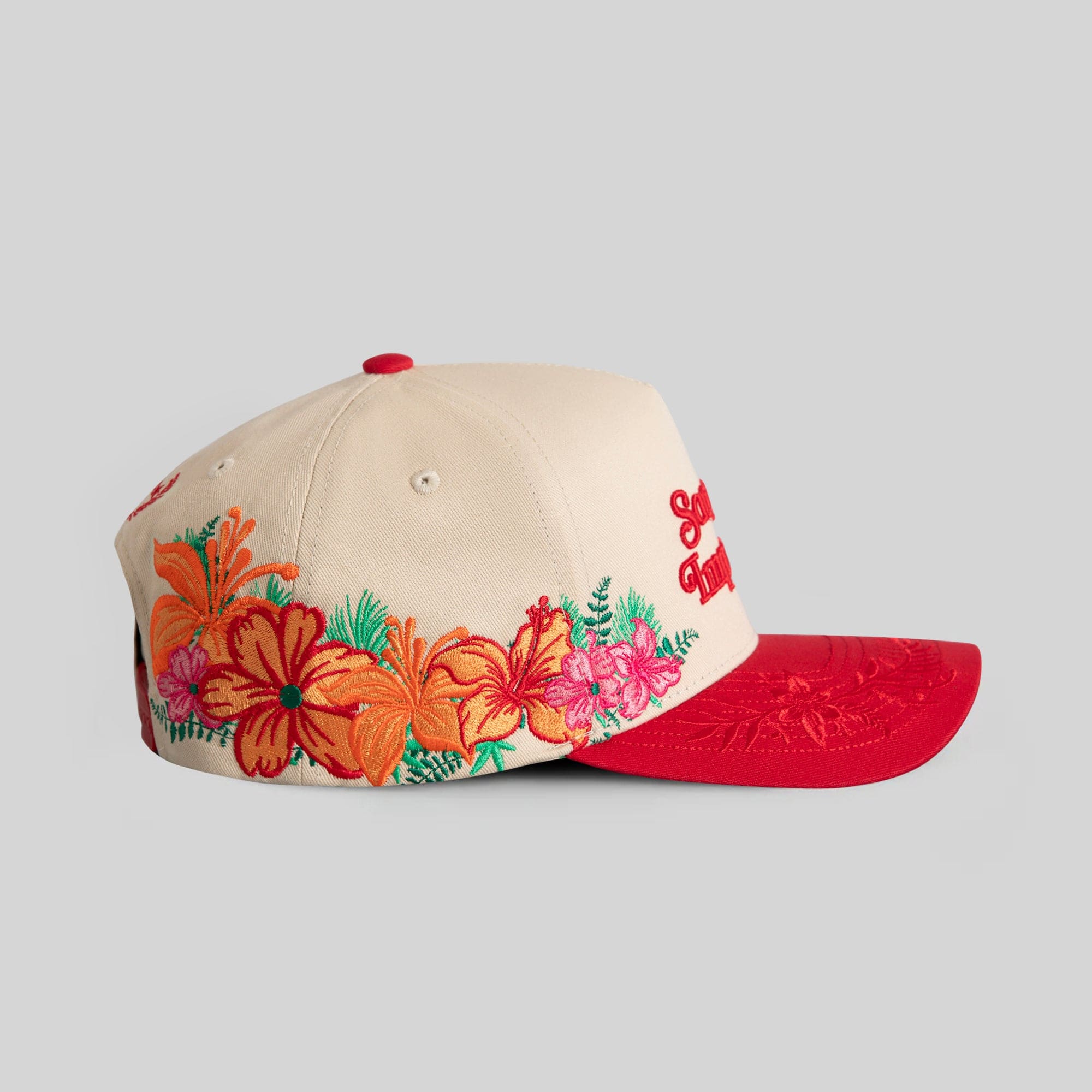 Field Grade Hats Sorry Not Impressed Sand Red Floral Twill Trucker Sorry Not Impressed Sand Red Floral Twill Trucker