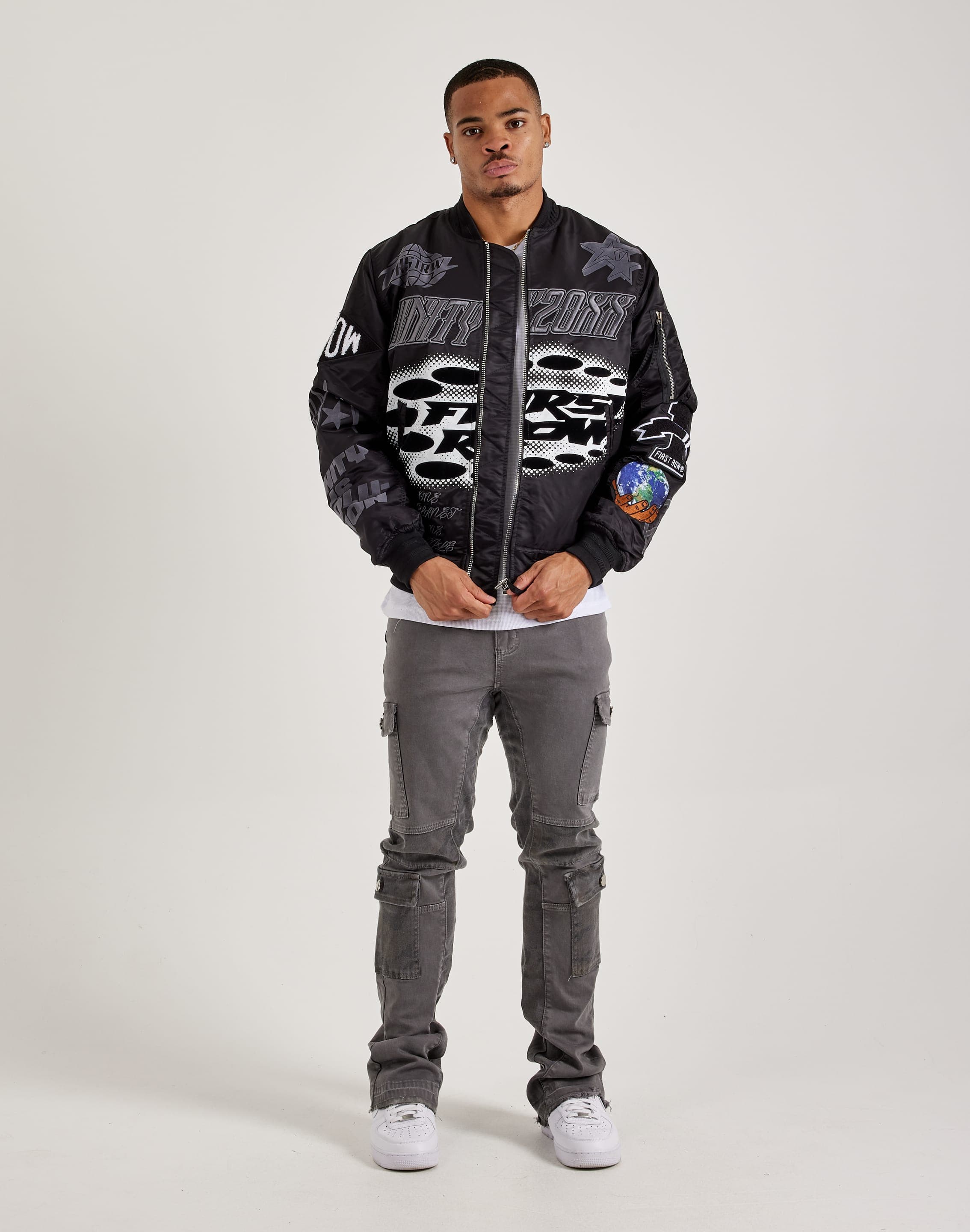 First Row Jackets First Row Nylon MA-1 Jacket (Black) First Row Nylon MA-1 Jacket (Black)