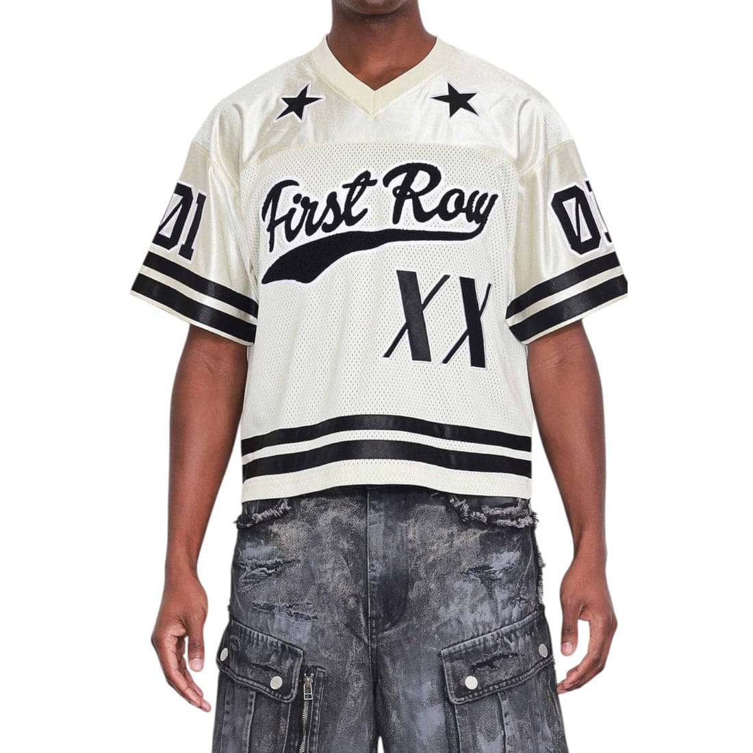 First Row T-Shirts Shooting Star Crop Football Jersey Shooting Star Crop Football Jersey