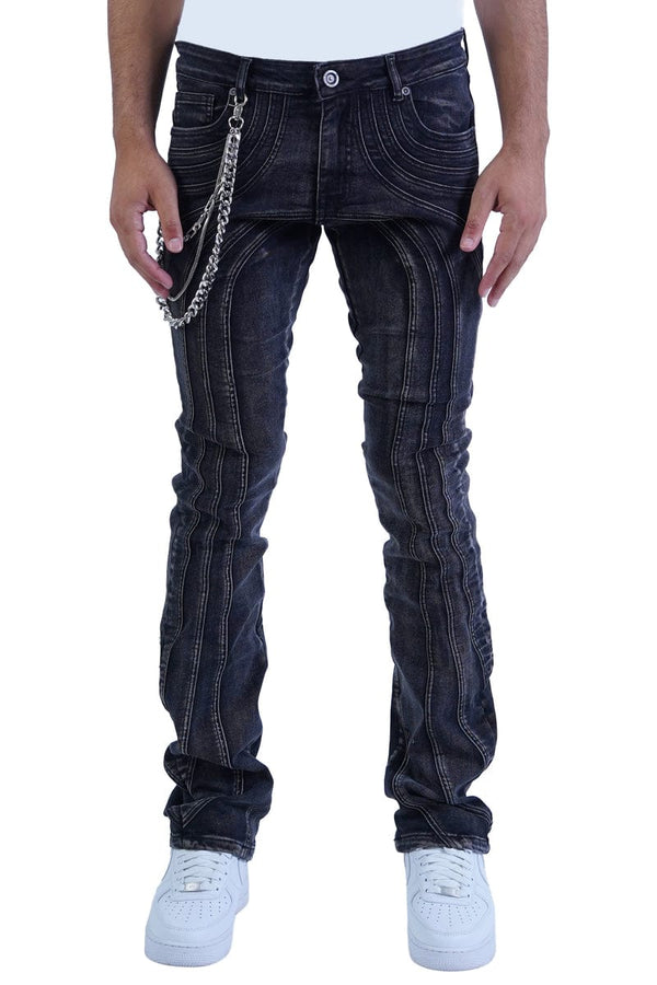 Focus Raceway Stacked Denim - Black Wash | Trendsetting Streetwear
