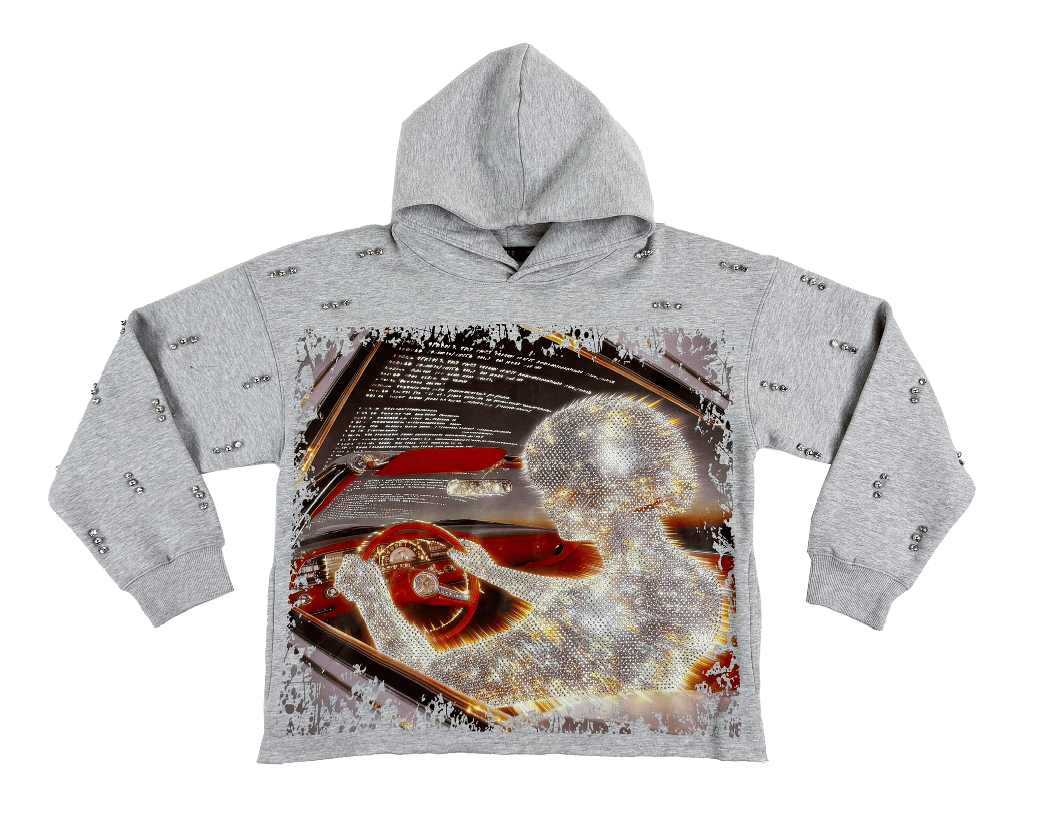 Focus Hoodies Focus Racer Pearl Rhinestone Hoodie Focus Racer Pearl Rhinestone Hoodie