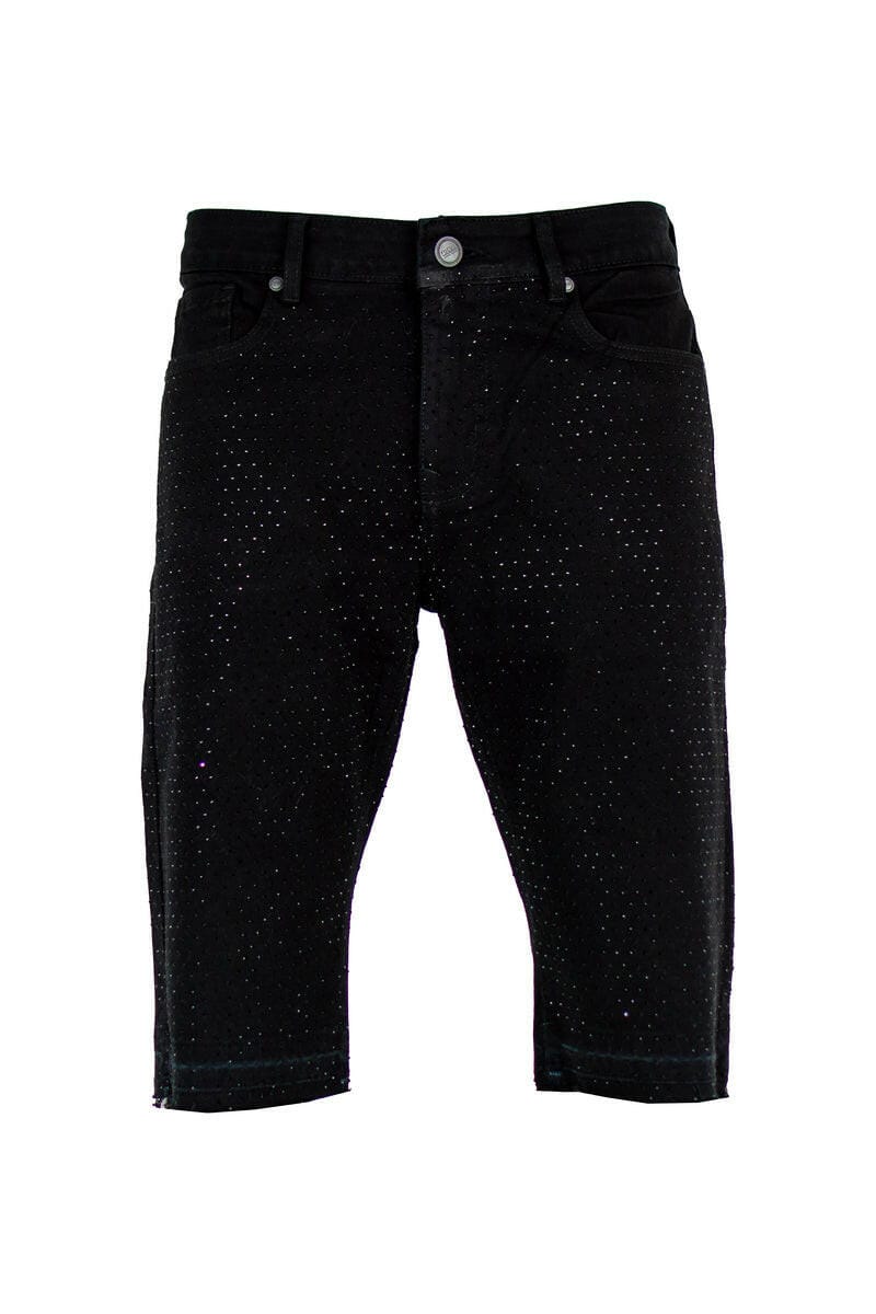 Focus Shorts Focus Stone Jean Shorts Focus Stone Jeans with Chain - Streetwear Denim Shorts | 50% OFF
