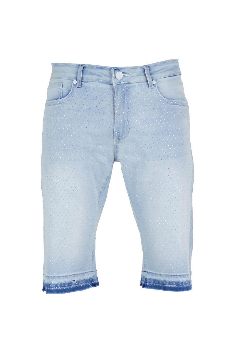 Focus Shorts Focus Stone Jean Shorts Focus Stone Jeans with Chain - Streetwear Denim Shorts | 50% OFF