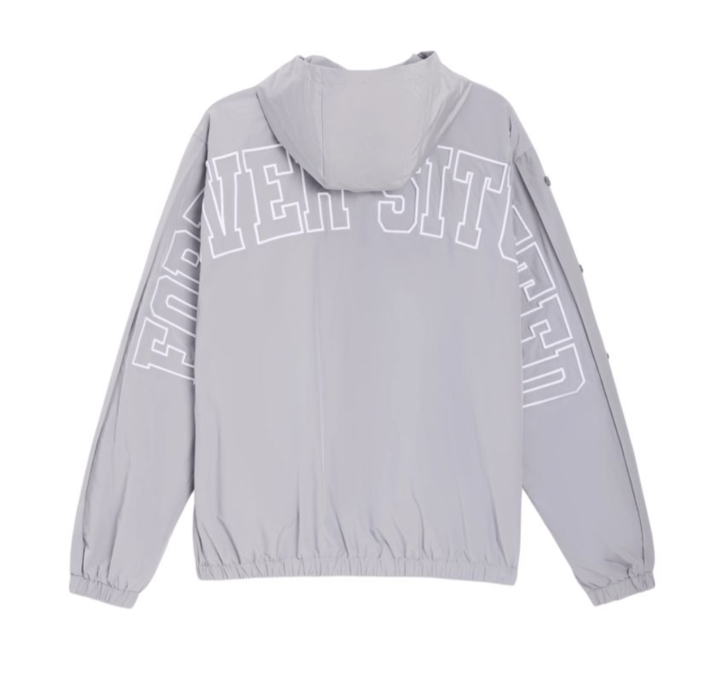 Forever Situated Jackets Forever Situated Nylon Jacket - Grey Forever Situated Nylon Jacket - Grey