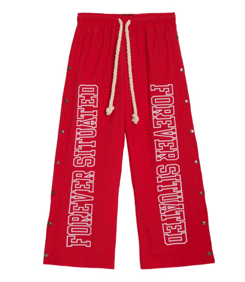 Forever Situated Joggers Forever Situated Nylon Pants - Red Forever Situated Nylon Pants - Red