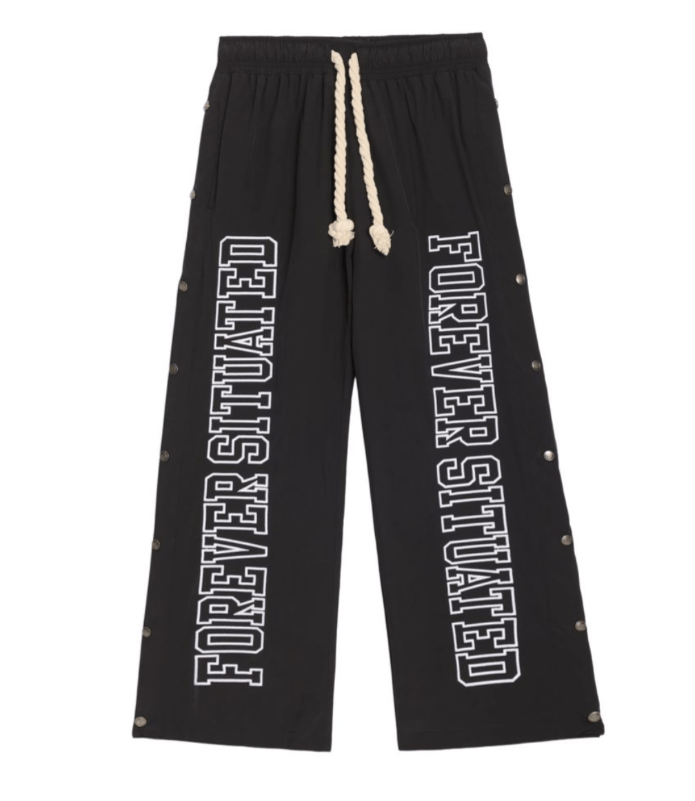 Forever Situated Pants Forever Situated Nylon Track Pant - Black Forever Situated Nylon Track Pant - Black