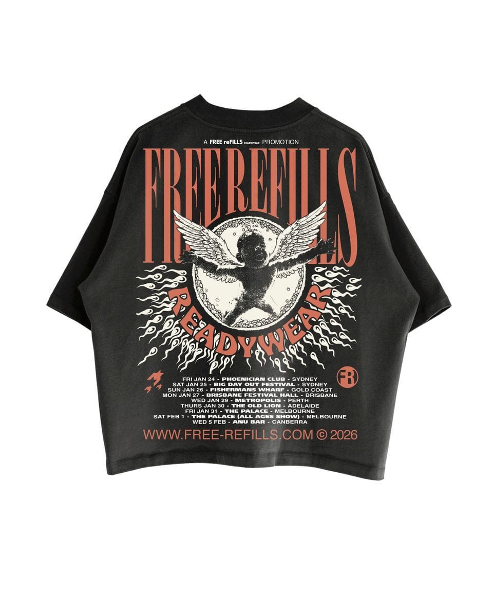 Free Refills T-Shirts Free Refills Nirvana Tee Black Free Refills Nirvana Tee Black