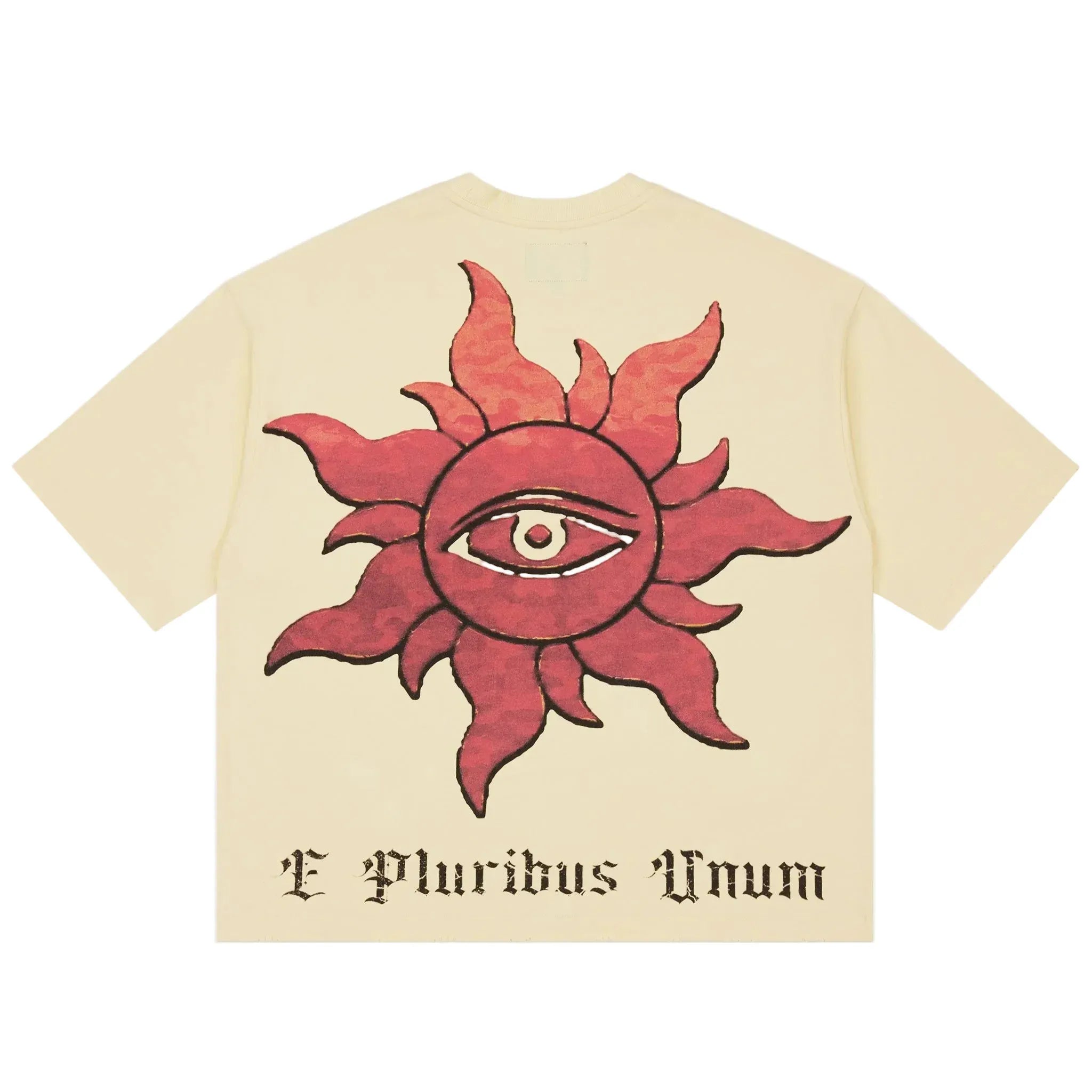 Godspeed Concrete Rose T-Shirt featuring a detailed rose graphic on soft fabric, casual fit, in a natural color.