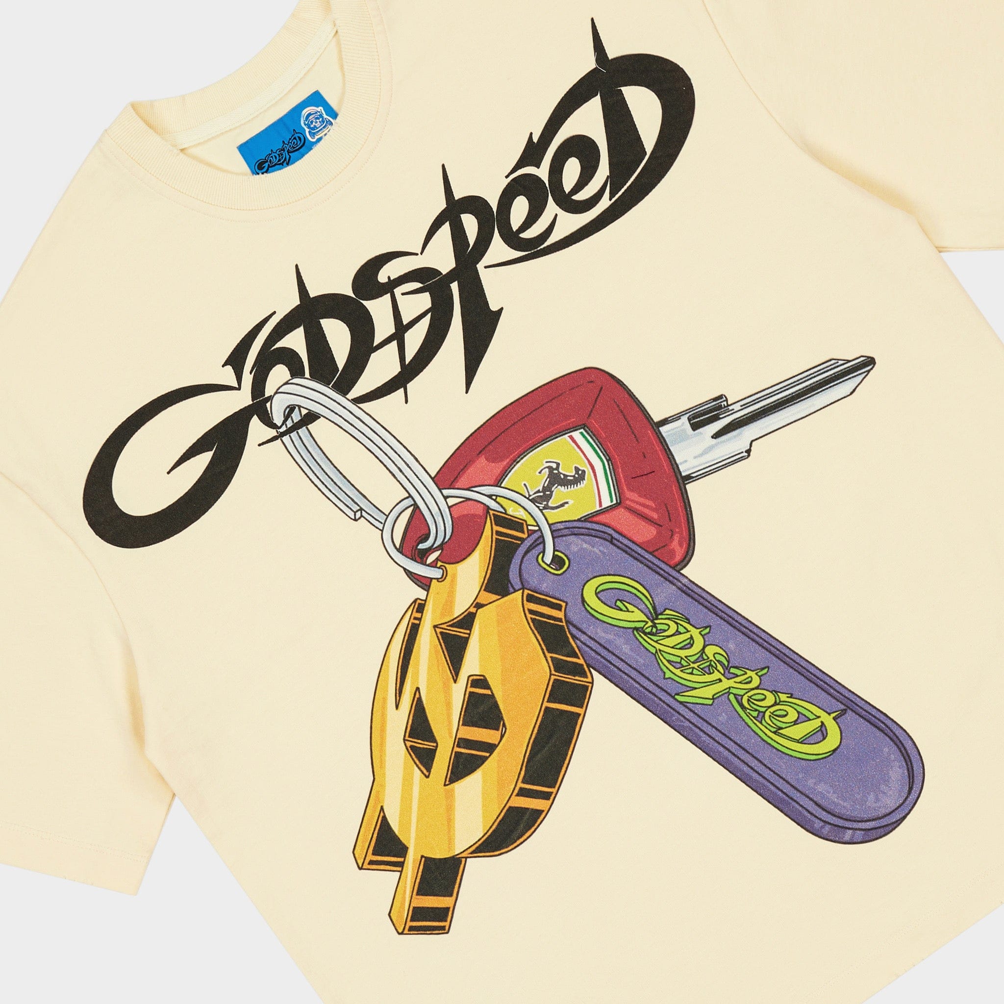 Godspeed K.O.D T-shirt featuring bold graphic design, white fabric, and classic crew neck style.