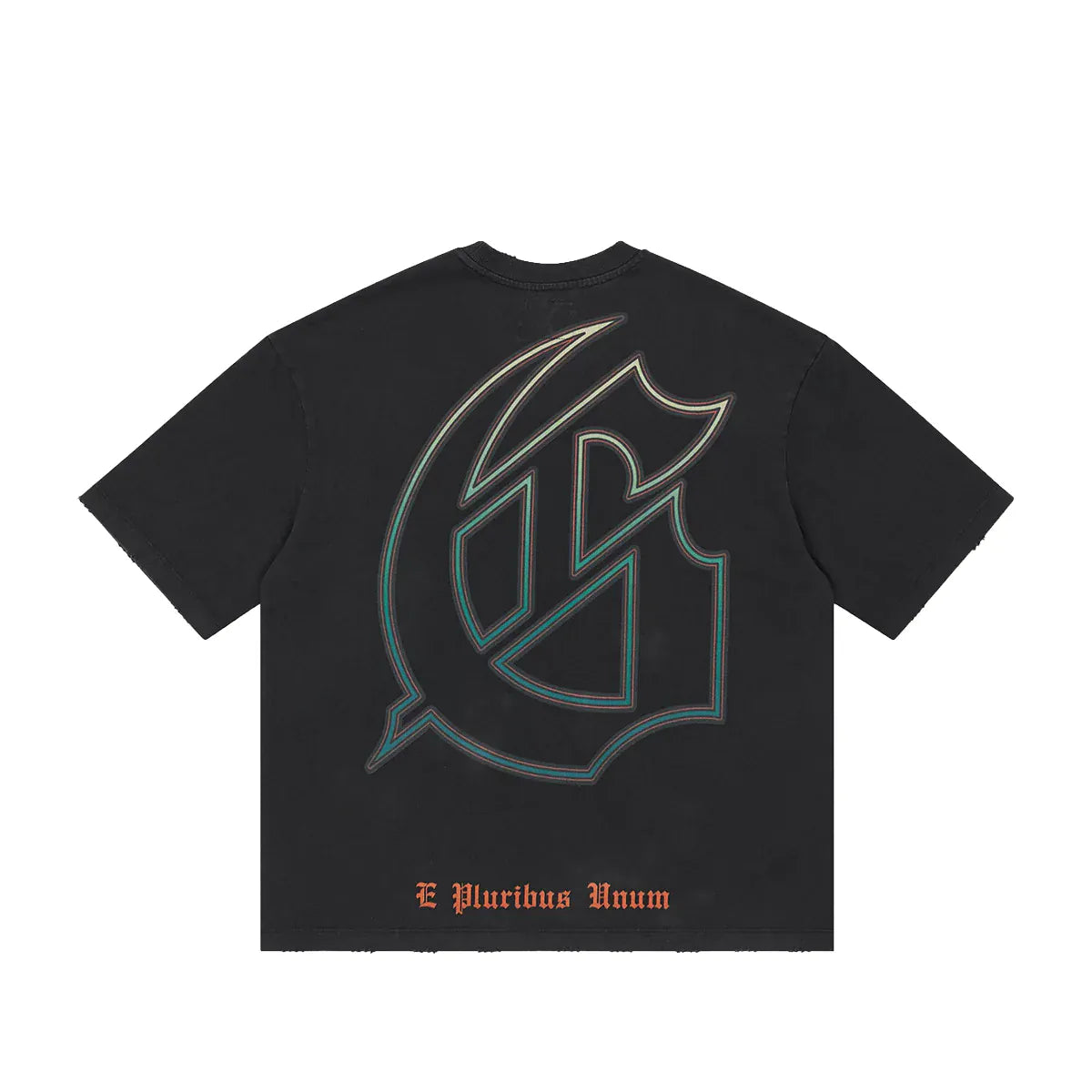 Black Godspeed Pit Stop Tokyo T-shirt featuring a crew neck and graphic design on the front.