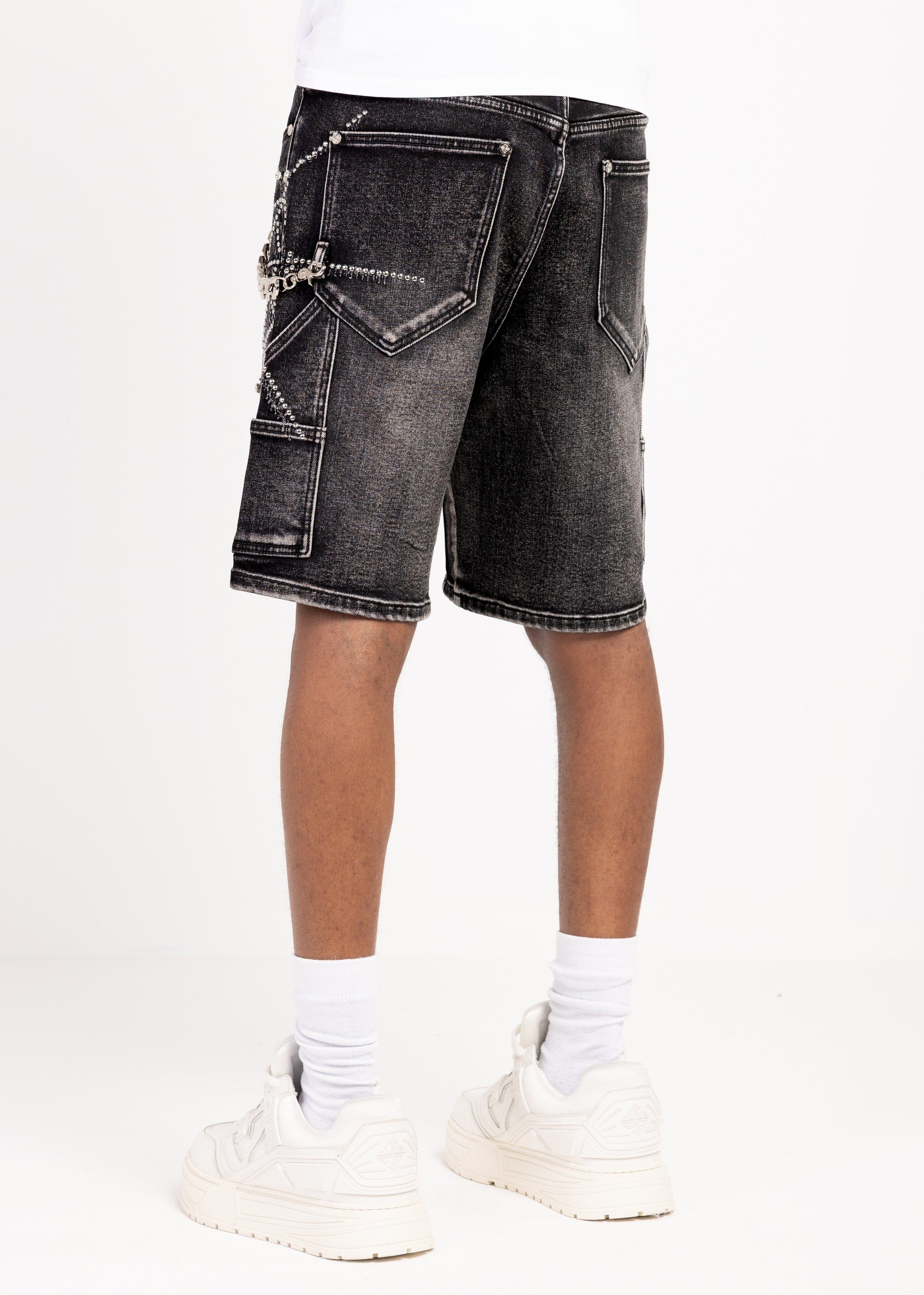 Guapi Shorts Guapi Obsidian Black Spider Denim Shorts Guapi Obsidian Black Spider Denim Shorts