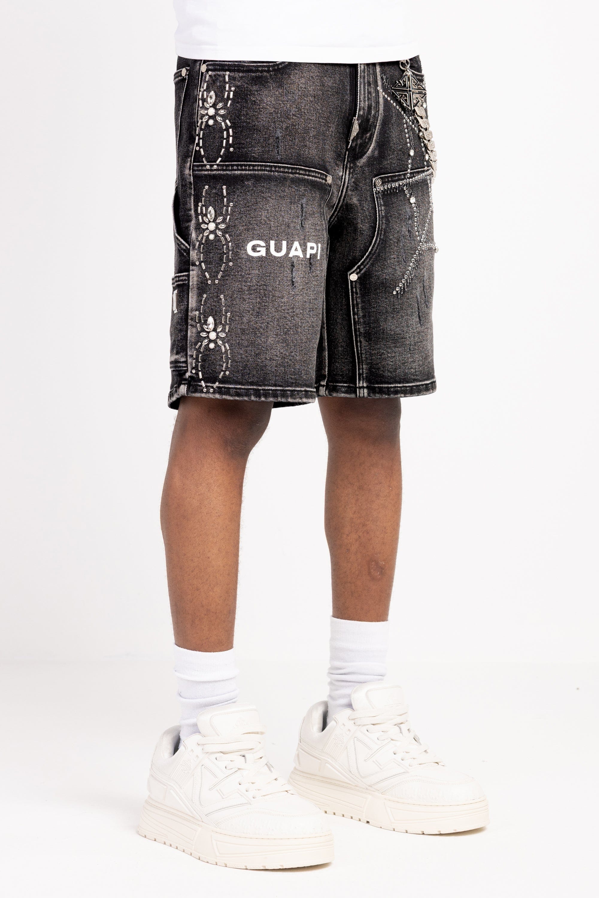 Guapi Shorts Guapi Obsidian Black Spider Denim Shorts Guapi Obsidian Black Spider Denim Shorts