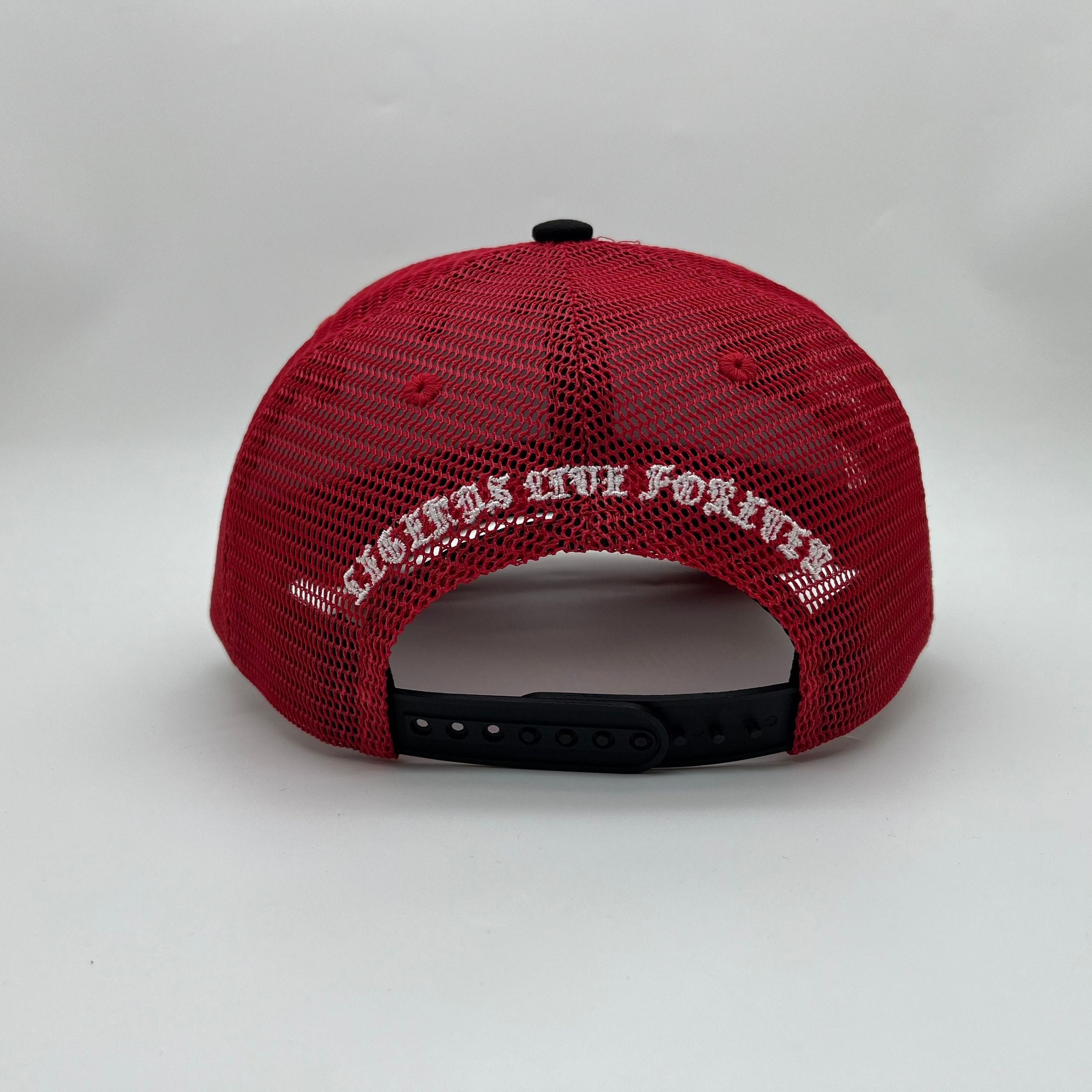 Red Hudson Outerwear V1 Diamond Suede Trucker Hat, stylish and casual hat with a suede finish and trucker cap design.