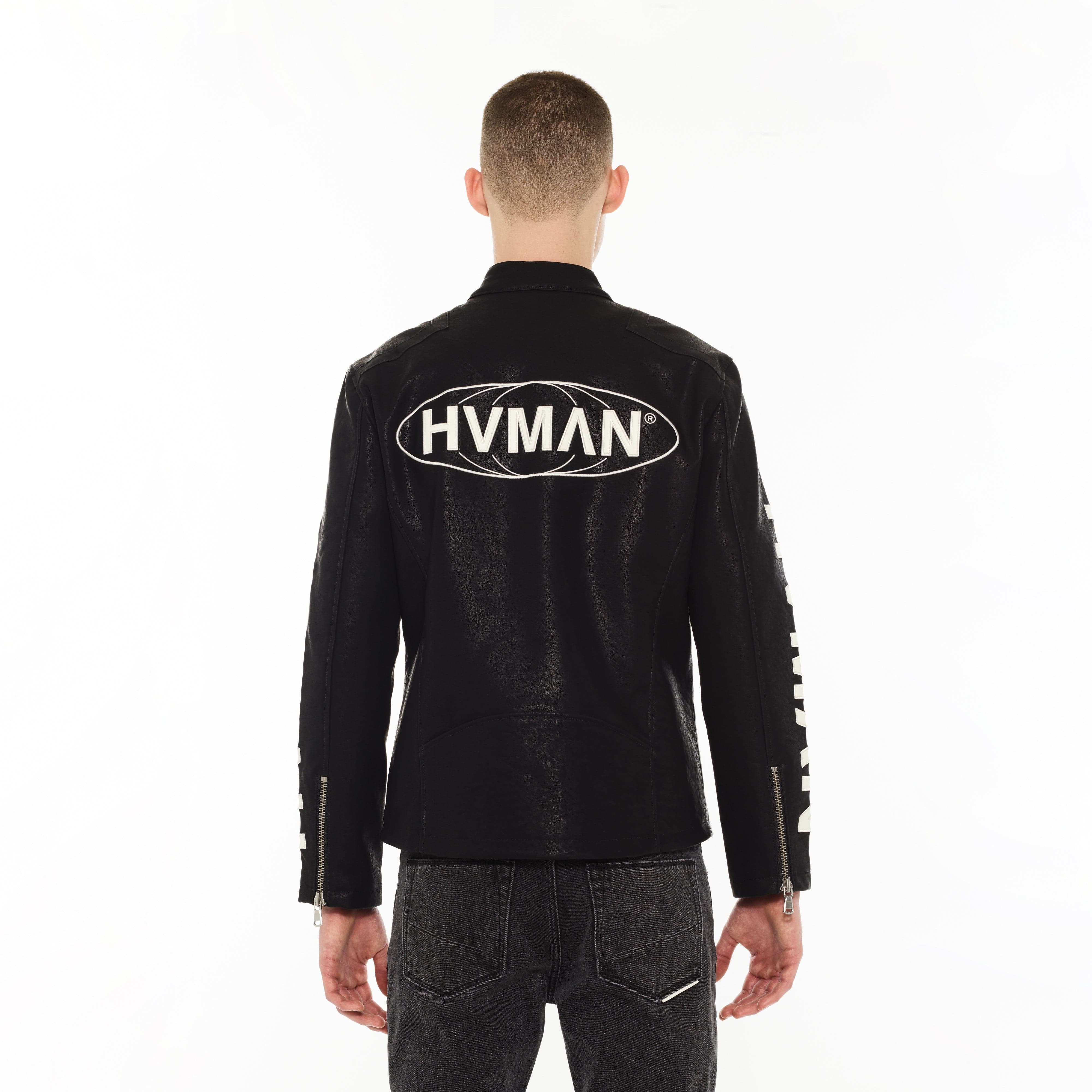 Hvman Jackets Hvman Cafe Racer Jacket in Black Hvman Cafe Racer Jacket in Black