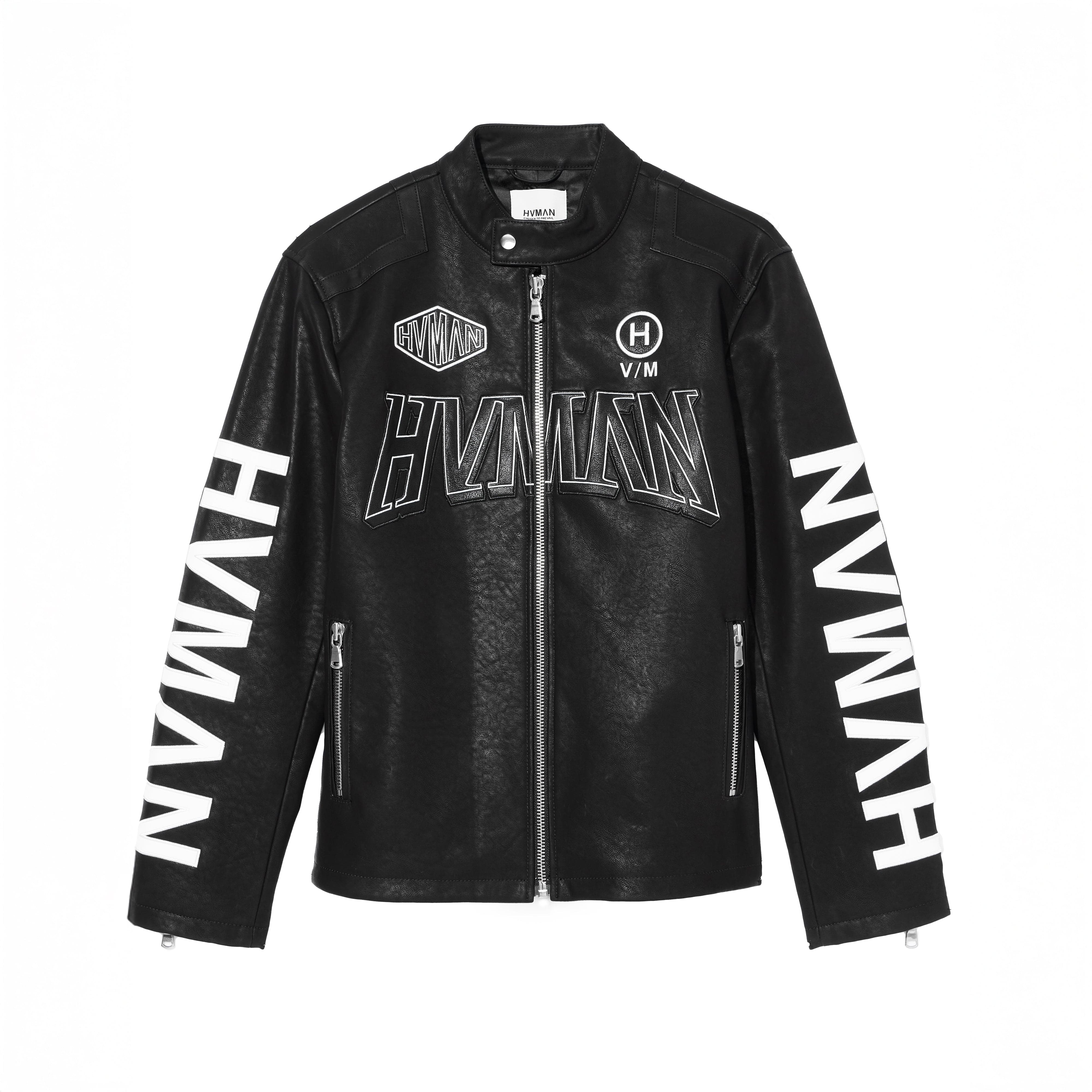 Hvman Jackets Hvman Cafe Racer Jacket in Black Hvman Cafe Racer Jacket in Black