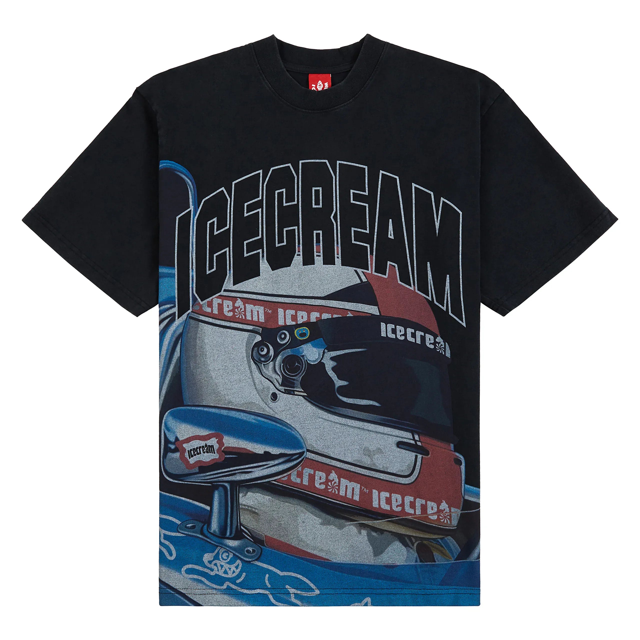 Ice Cream Sponsor T-Shirt featuring a bold graphic design, made from soft fabric, ideal for casual wear and fans of the Ice Cream brand.