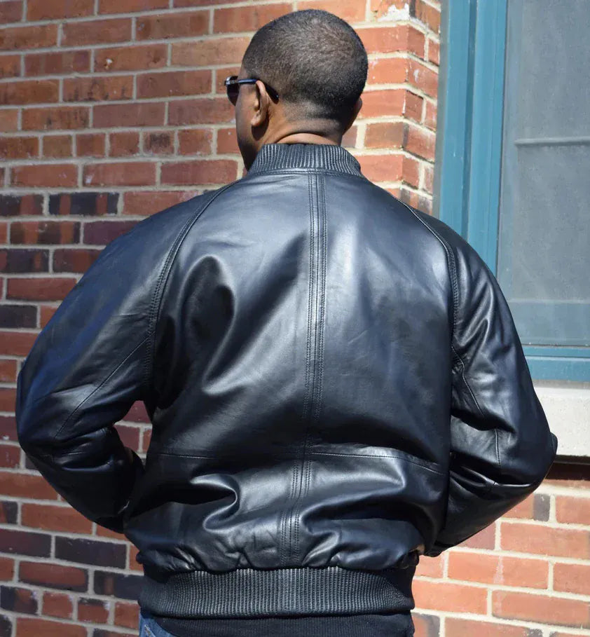 Jakewood Jackets Jakewood Genuine Lambskin Leather Baseball Varsity Black Jacket Jakewood Genuine Lambskin Leather Baseball Varsity Black Jacket