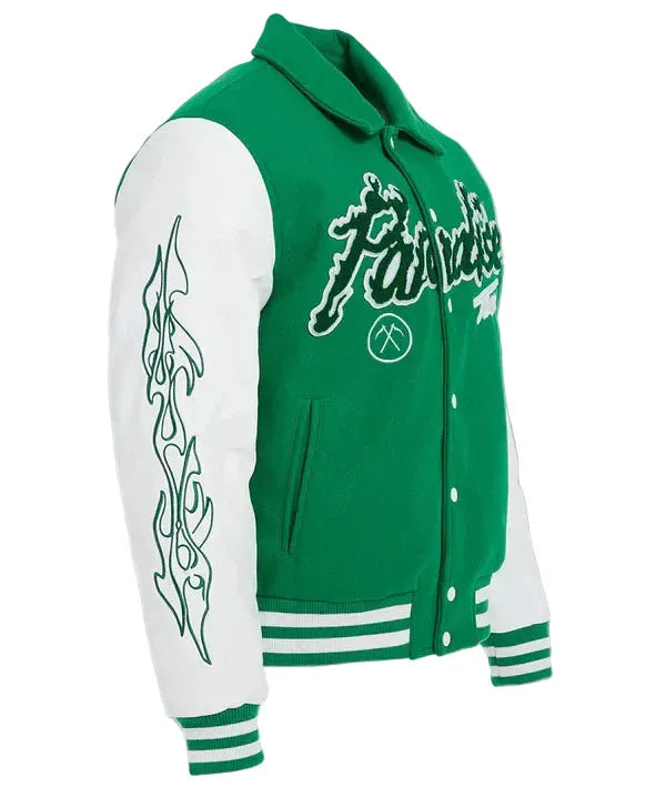 Jordan Craig Jackets Jordan Craig Paradise Tour Varsity Jacket - Shamrock Green Jordan Craig Paradise Tour Varsity Jacket - Shamrock Green