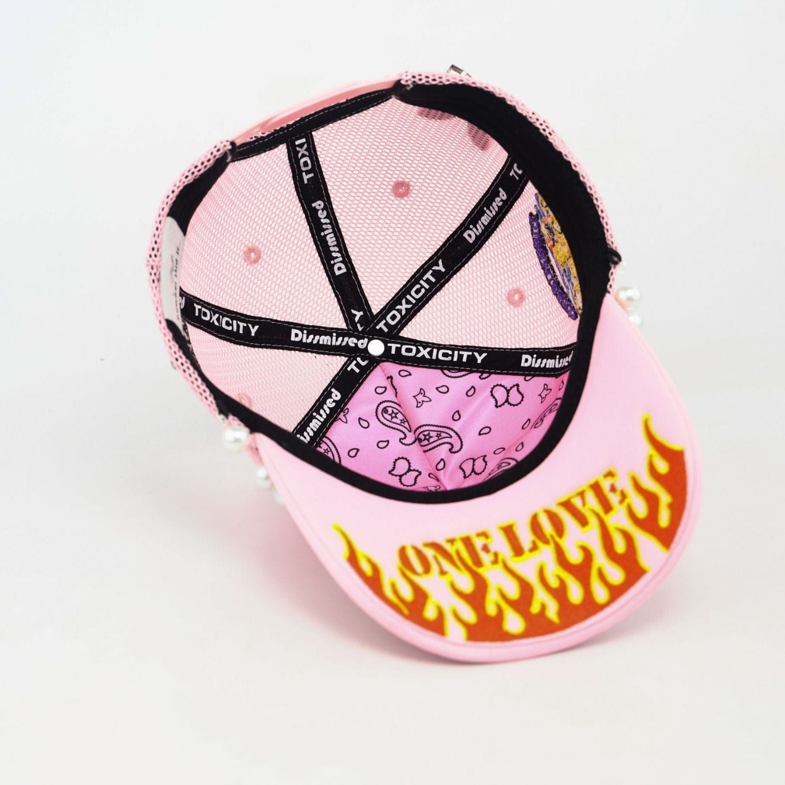 LOVE HARD TRUCKER Hats TROUBLE IN PARADISE TRUCKER PINK TROUBLE IN PARADISE TRUCKER PINK