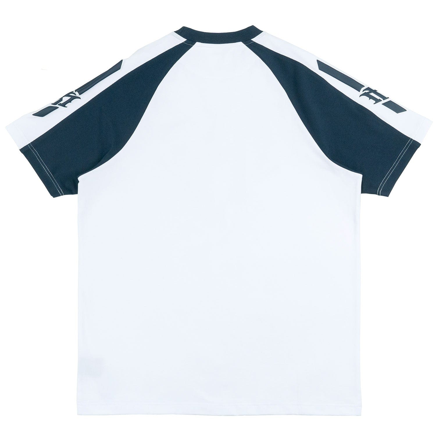 Makobi M119 Adorni Reglan T-shirt in navy, front view showing relaxed fit and stylish design.