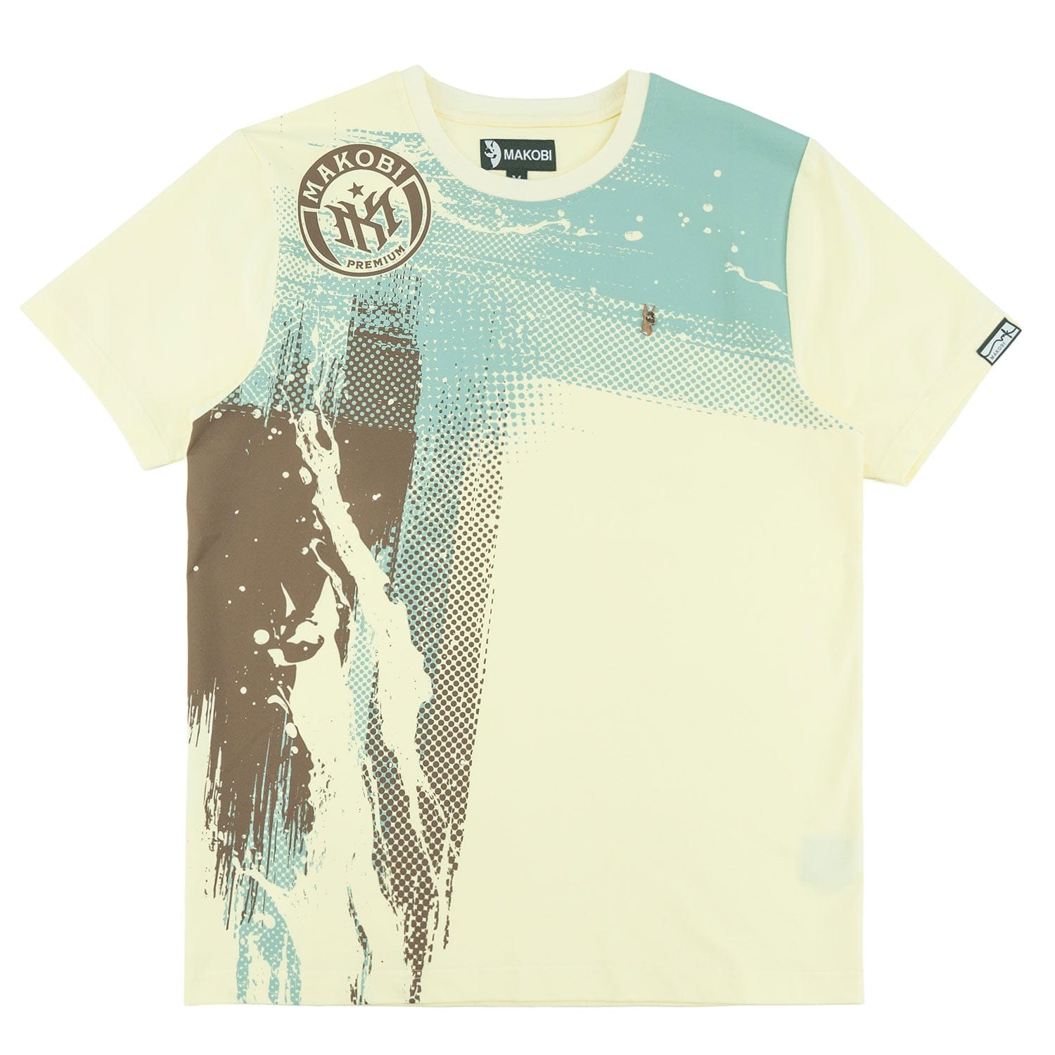 Makobi M455 MK T-Shirt in natural color, featuring a comfortable fit and classic design, displayed on a plain background.