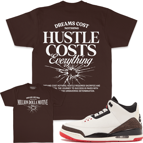Million Dolla Motive T-Shirts Million Dolla Motive Hustle Costs Everything Tee Million Dolla Motive Hustle Costs Everything Tee