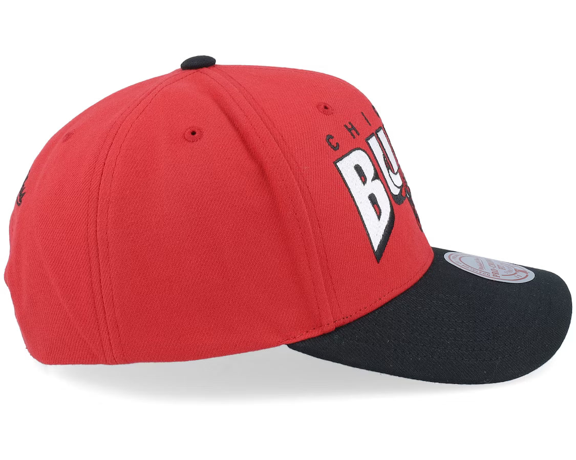 Mitchell & Ness Hats Mitchell & Ness Chicago Bulls Boom Text Pro Red/Black Snapback Mitchell & Ness Chicago Bulls Boom Text Pro Red/Black Snapback